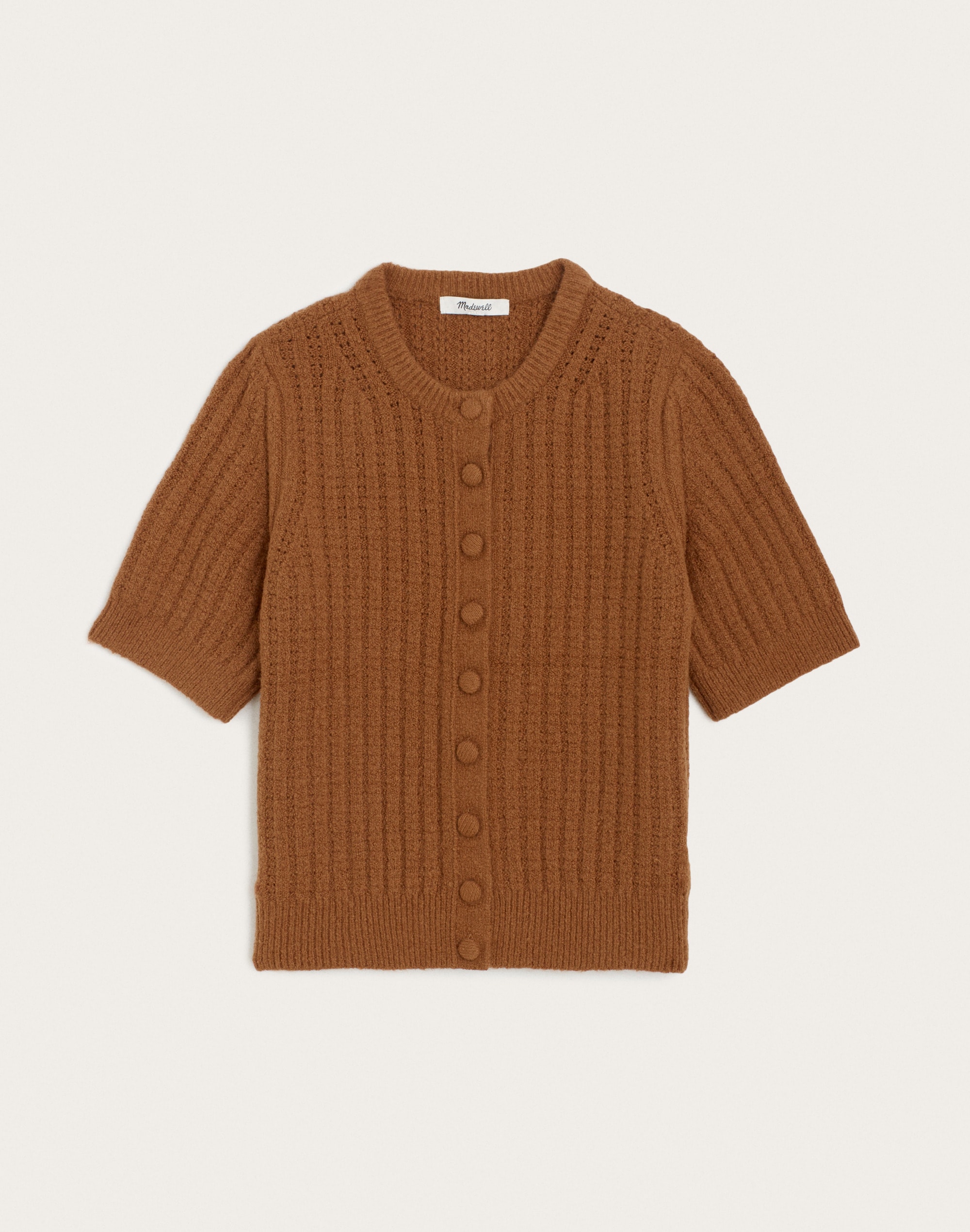 Textured-Stitch Cardigan in Cozy Cotton