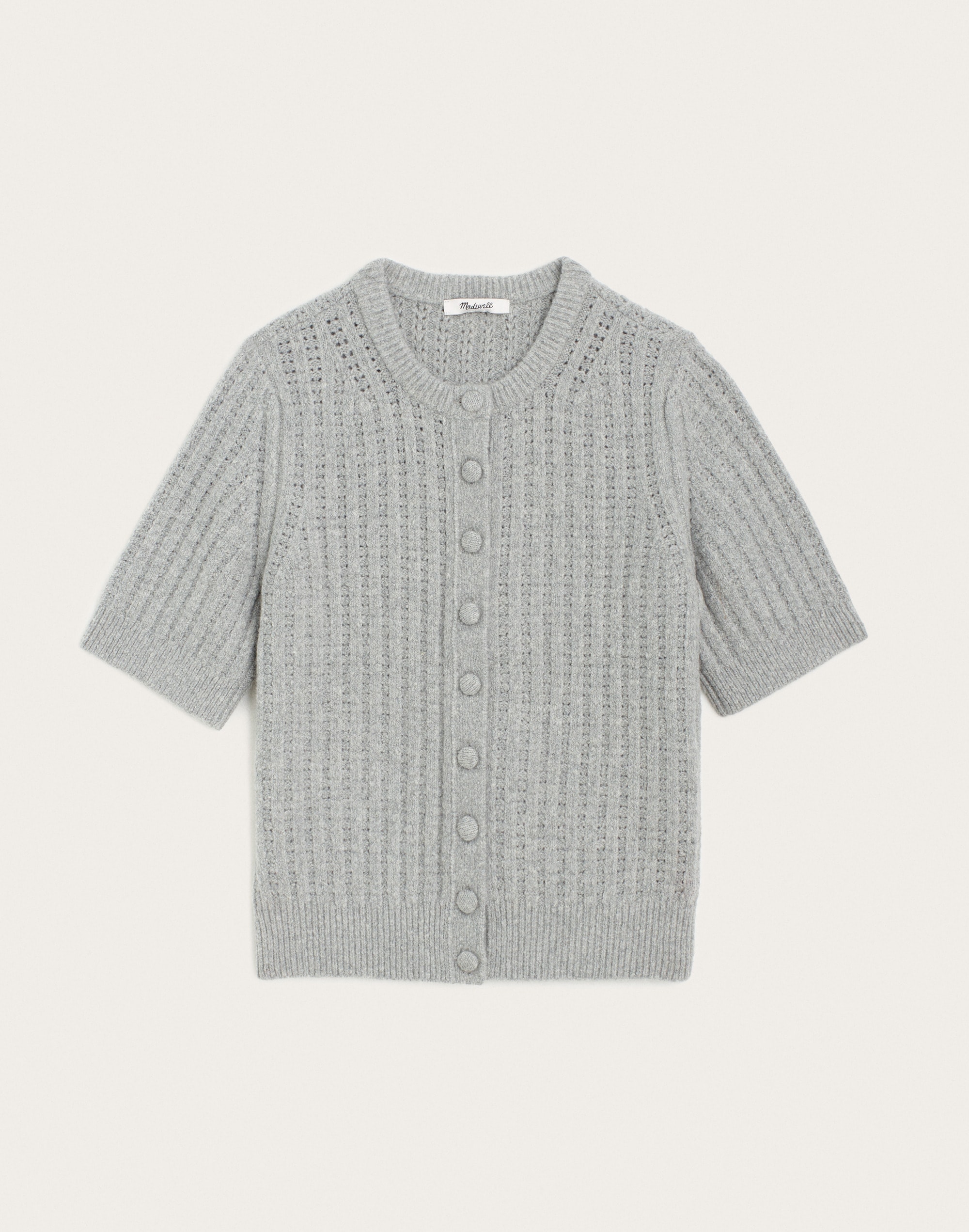 Textured-Stitch Cardigan in Cozy Cotton