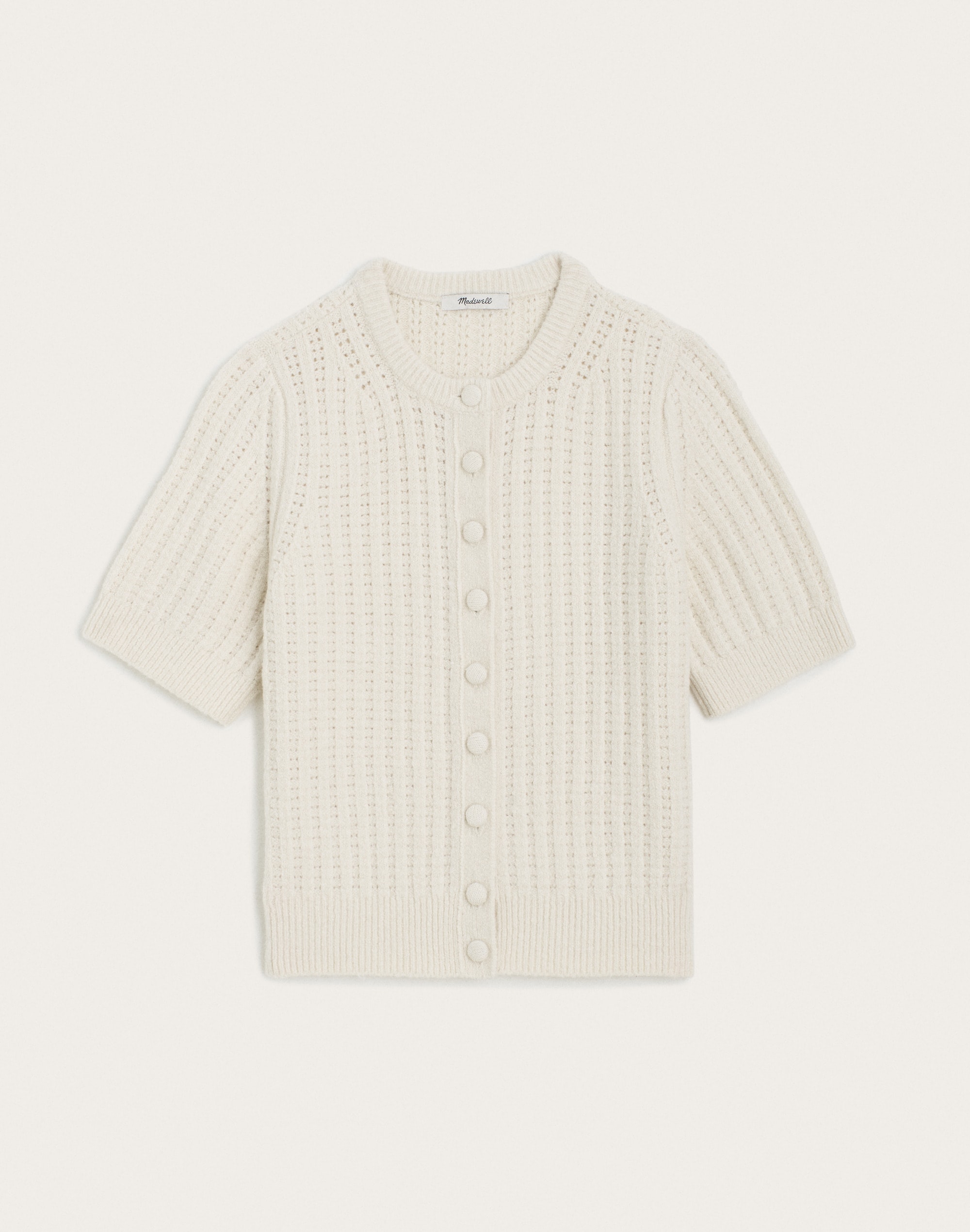 Textured-Stitch Cardigan in Cozy Cotton