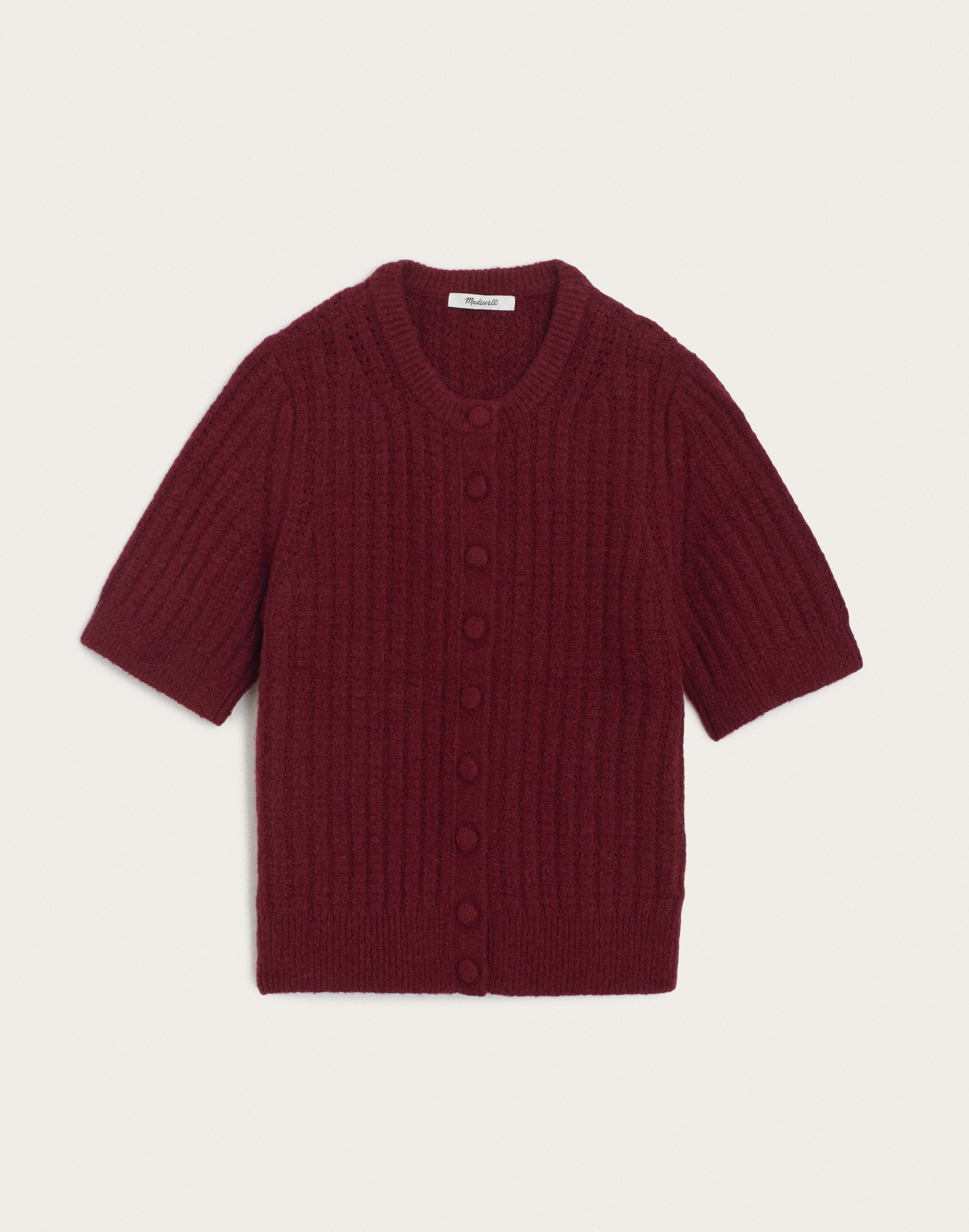 Textured-Stitch Cardigan in Cozy Cotton