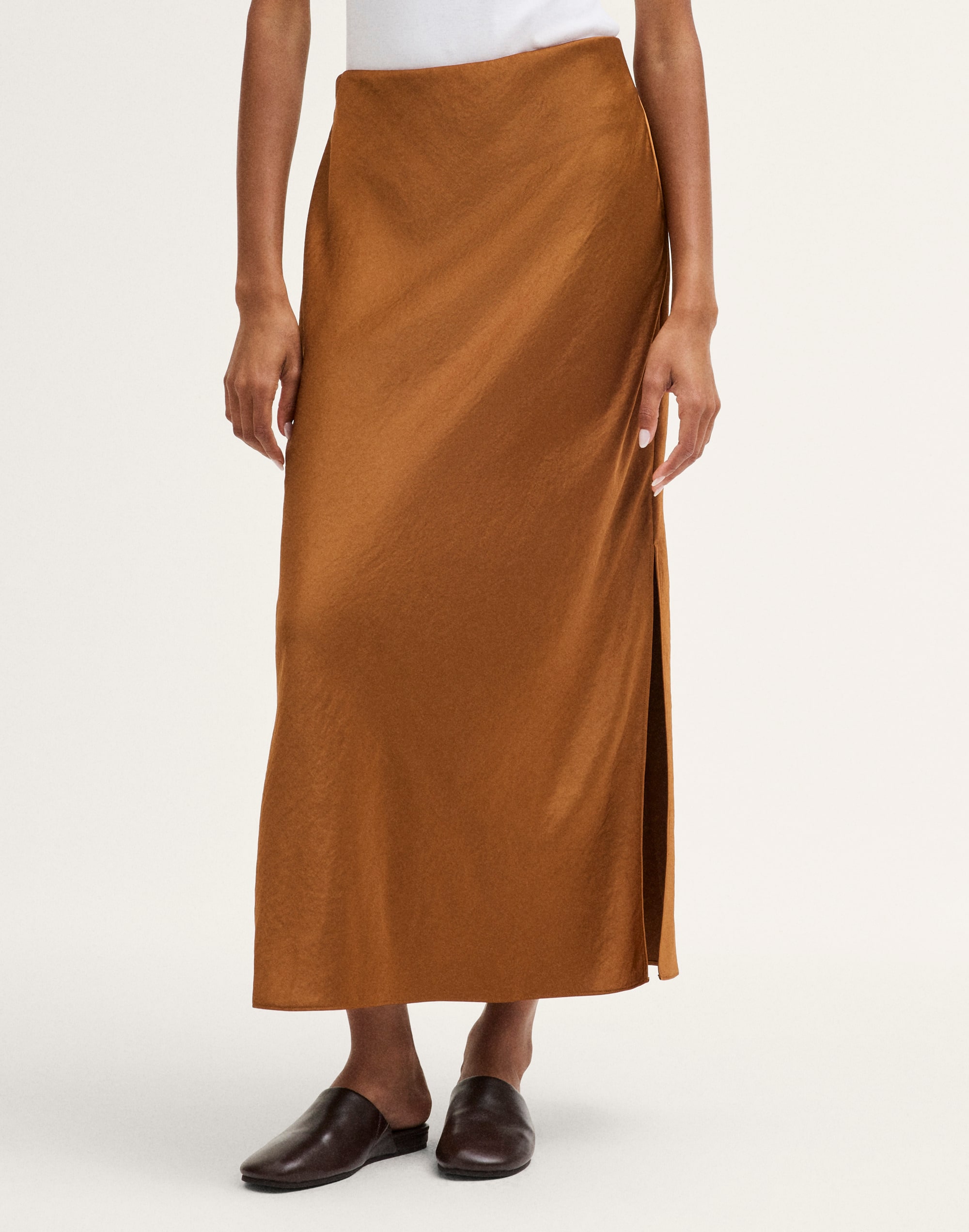 Satin Maxi Slip Skirt