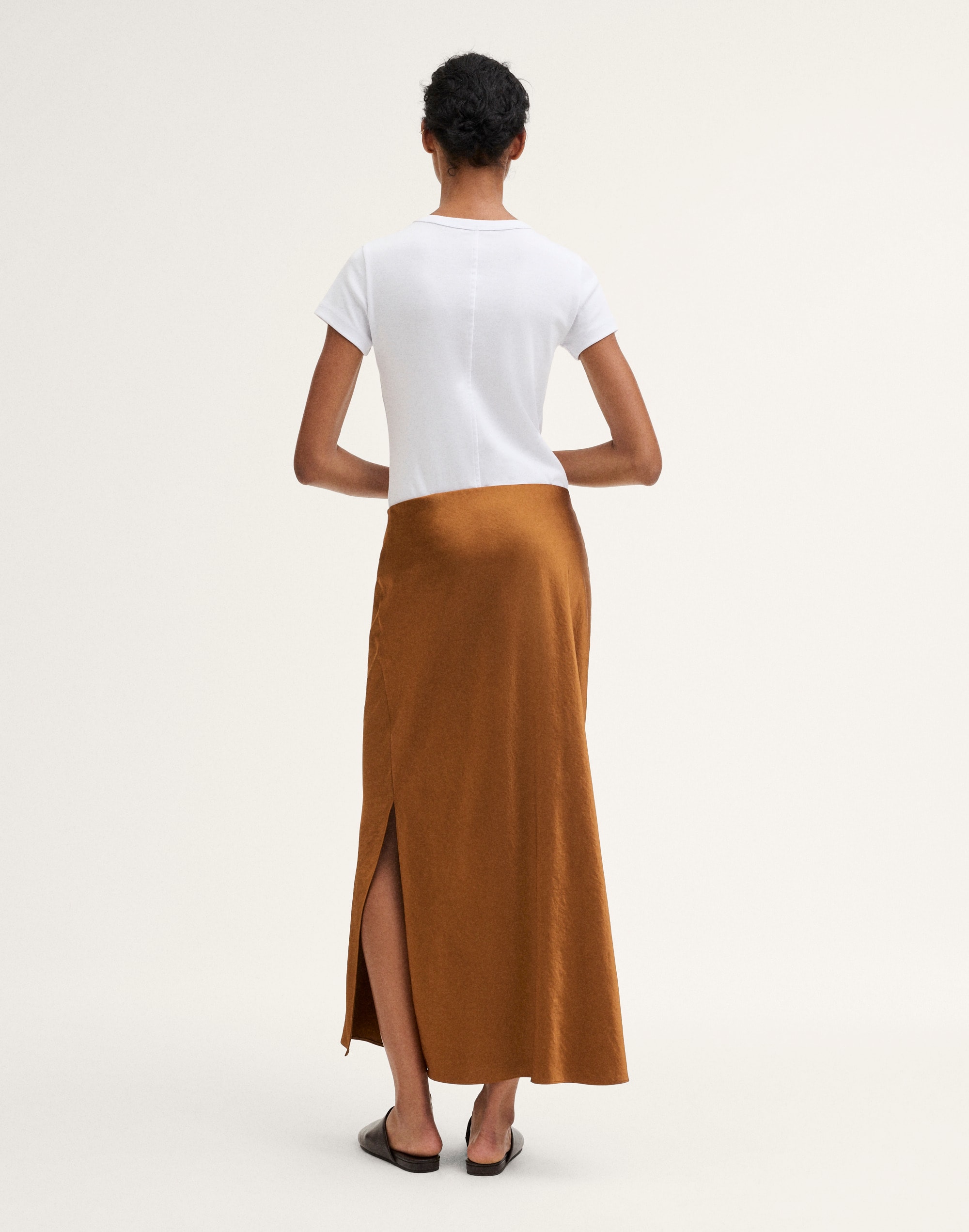 Satin Maxi Slip Skirt