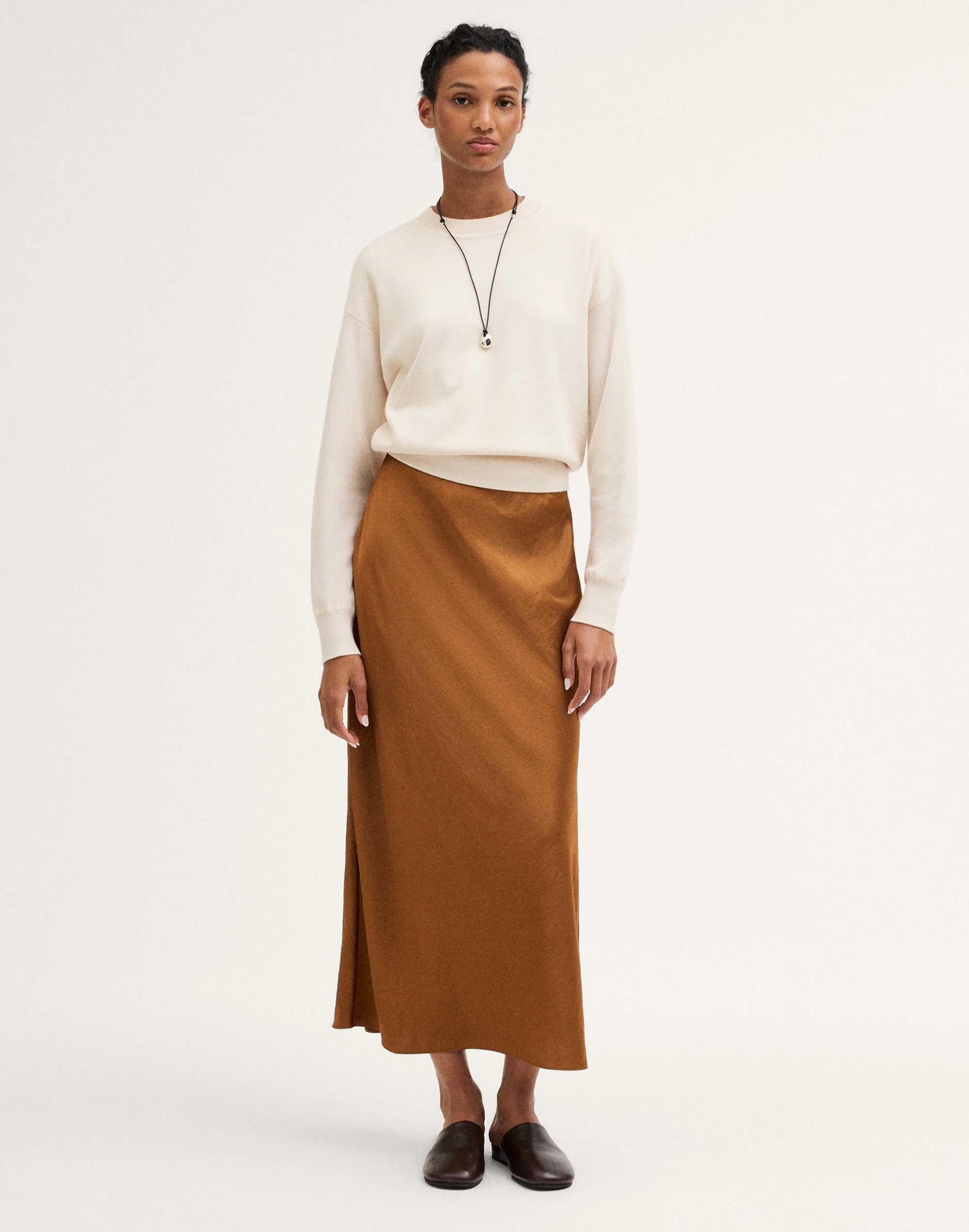 Satin Maxi Slip Skirt