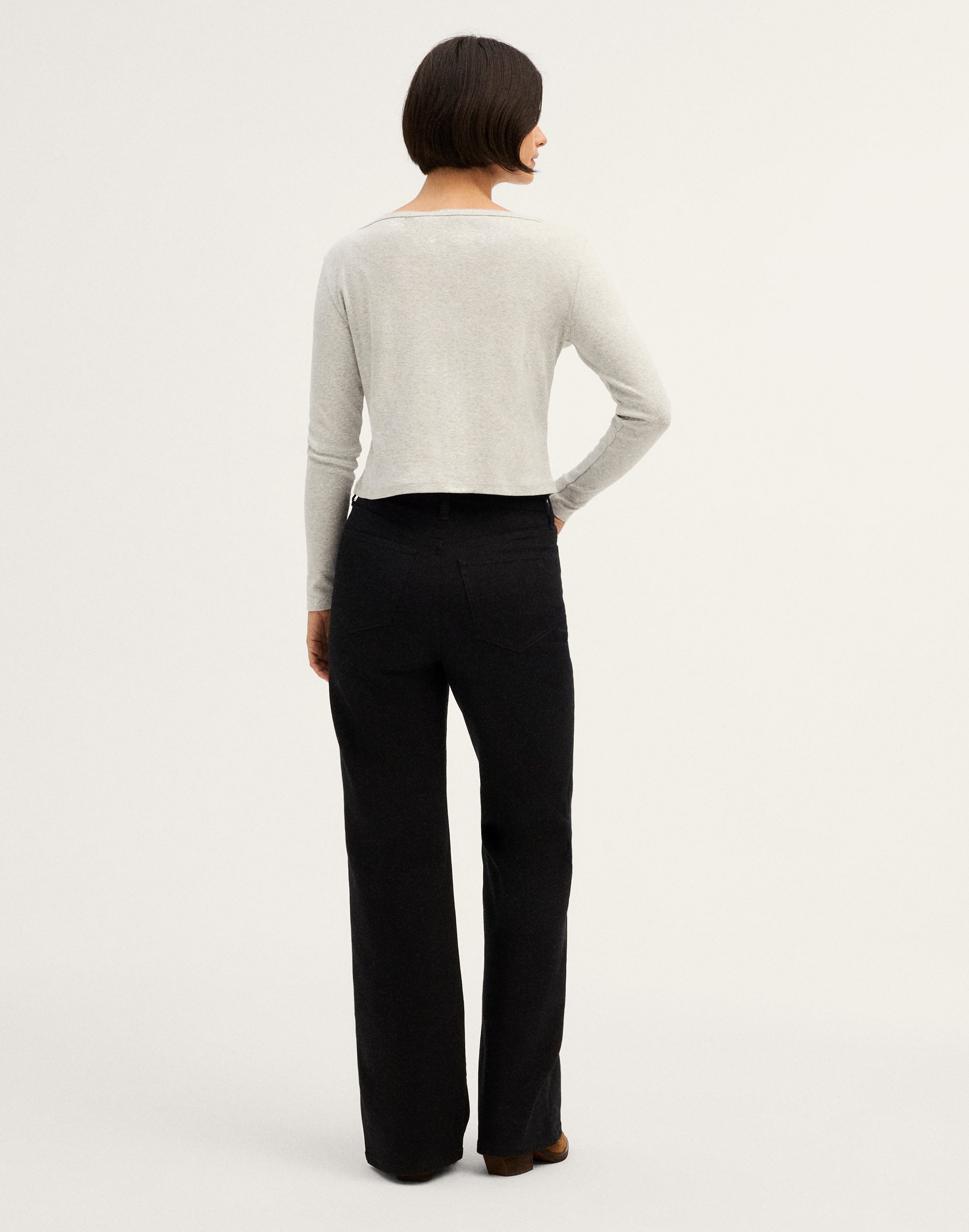 The Curvy Wide-Leg Jean in Super Stretch Denim