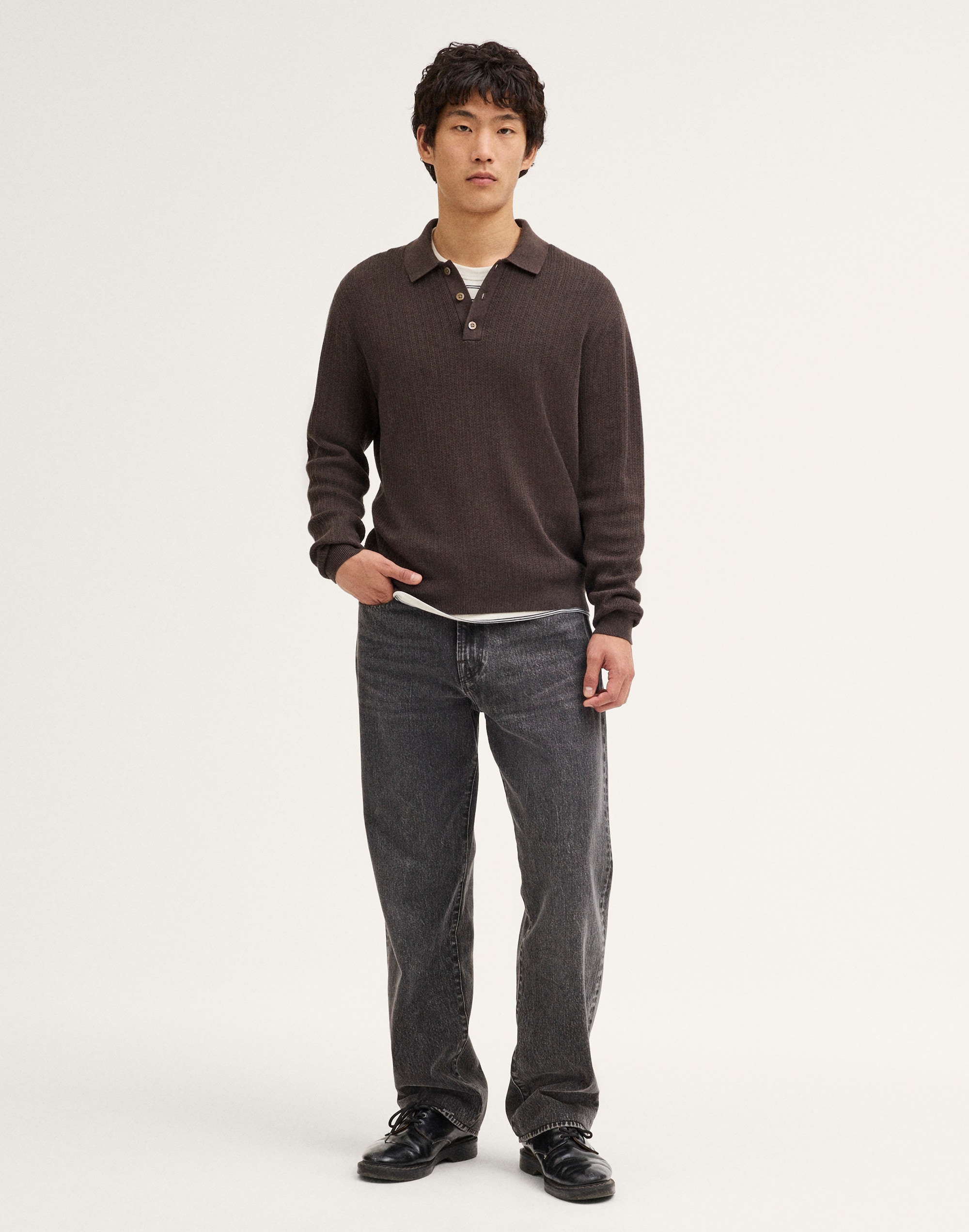 Long-Sleeve Polo Shirt