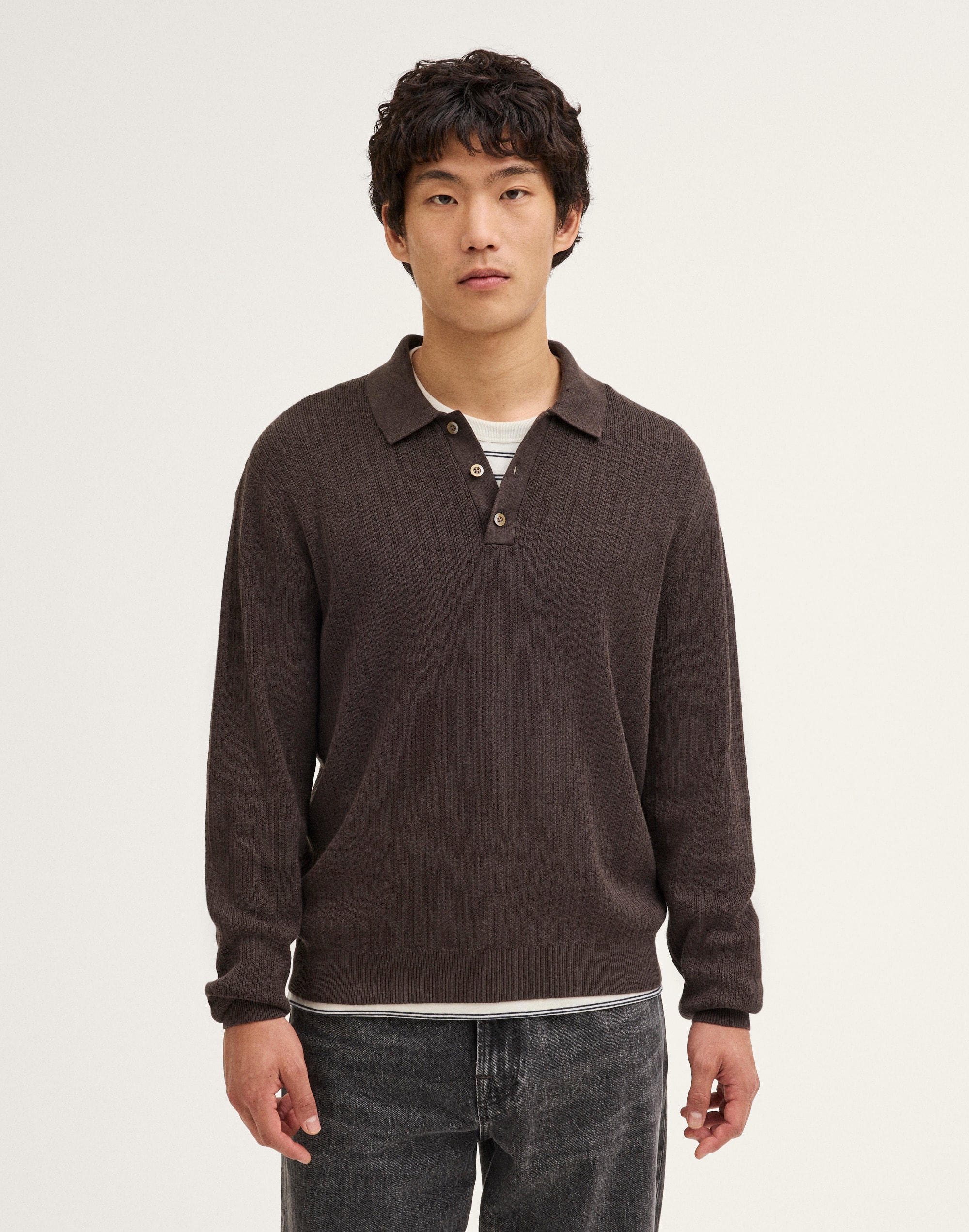 Long-Sleeve Polo Shirt
