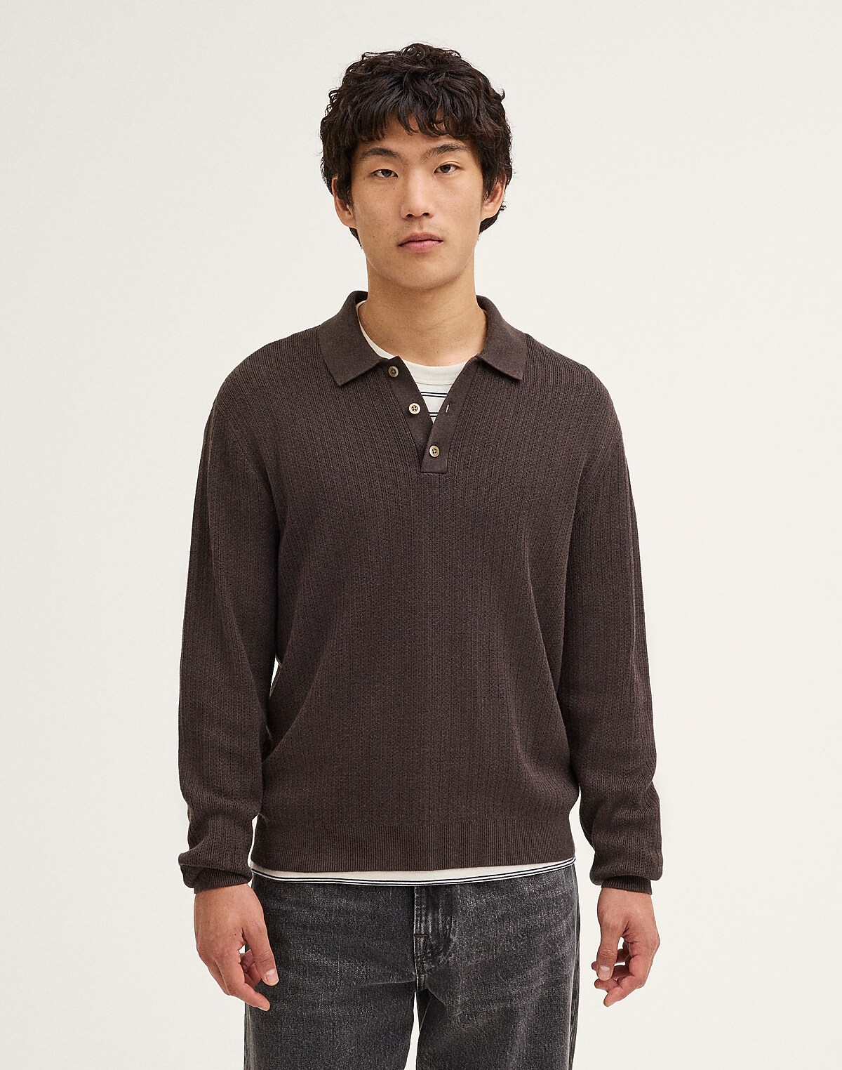 Long-Sleeve Polo Shirt