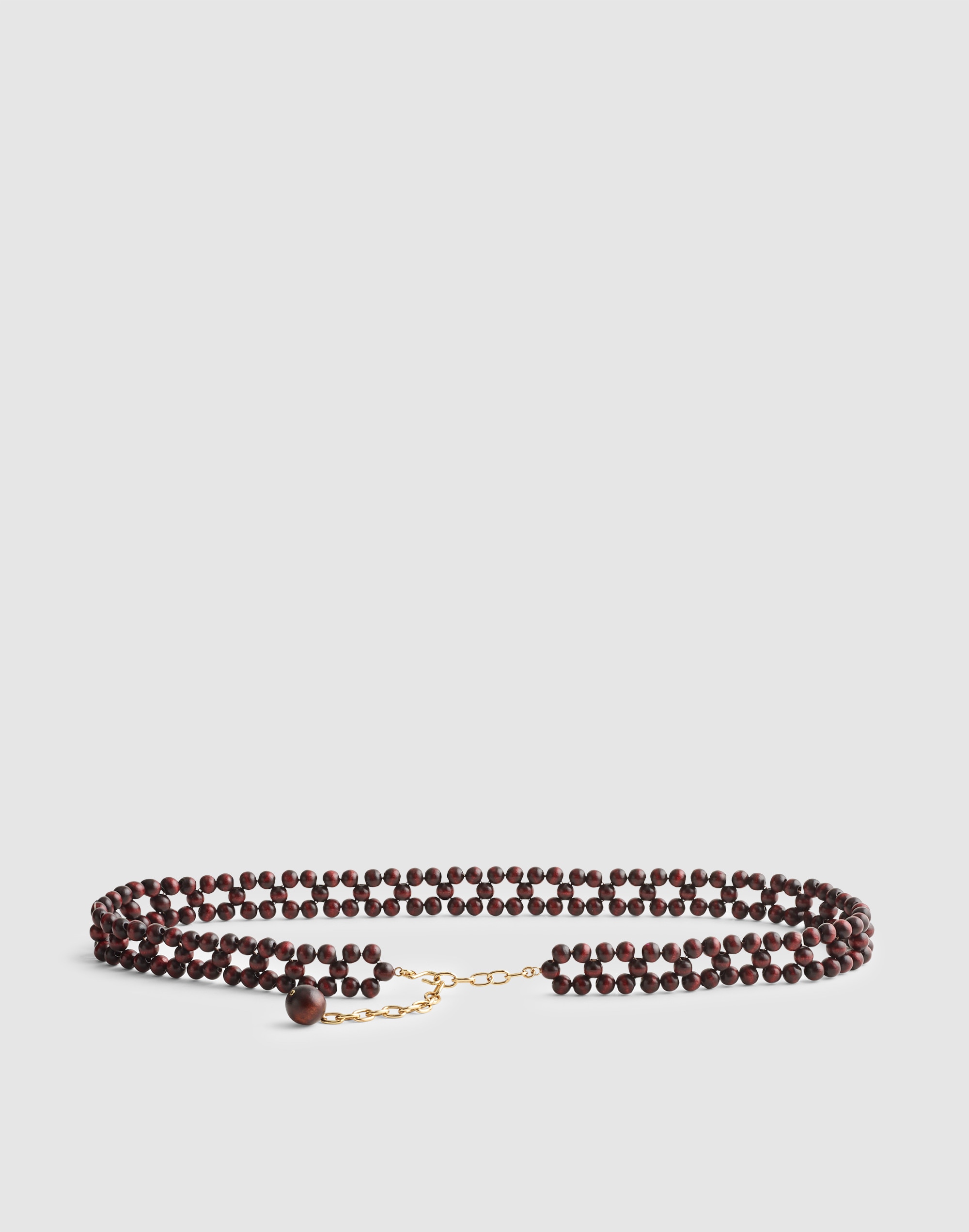 wooden bead belt