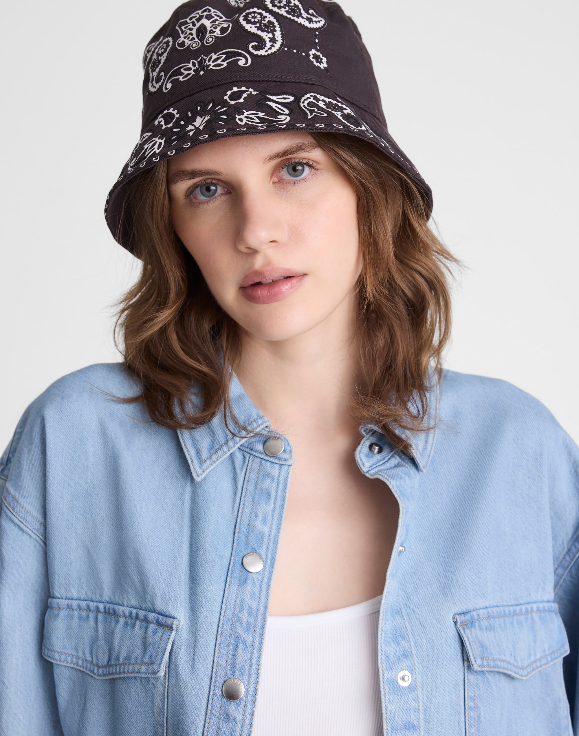 Bandana-Print Bucket Hat