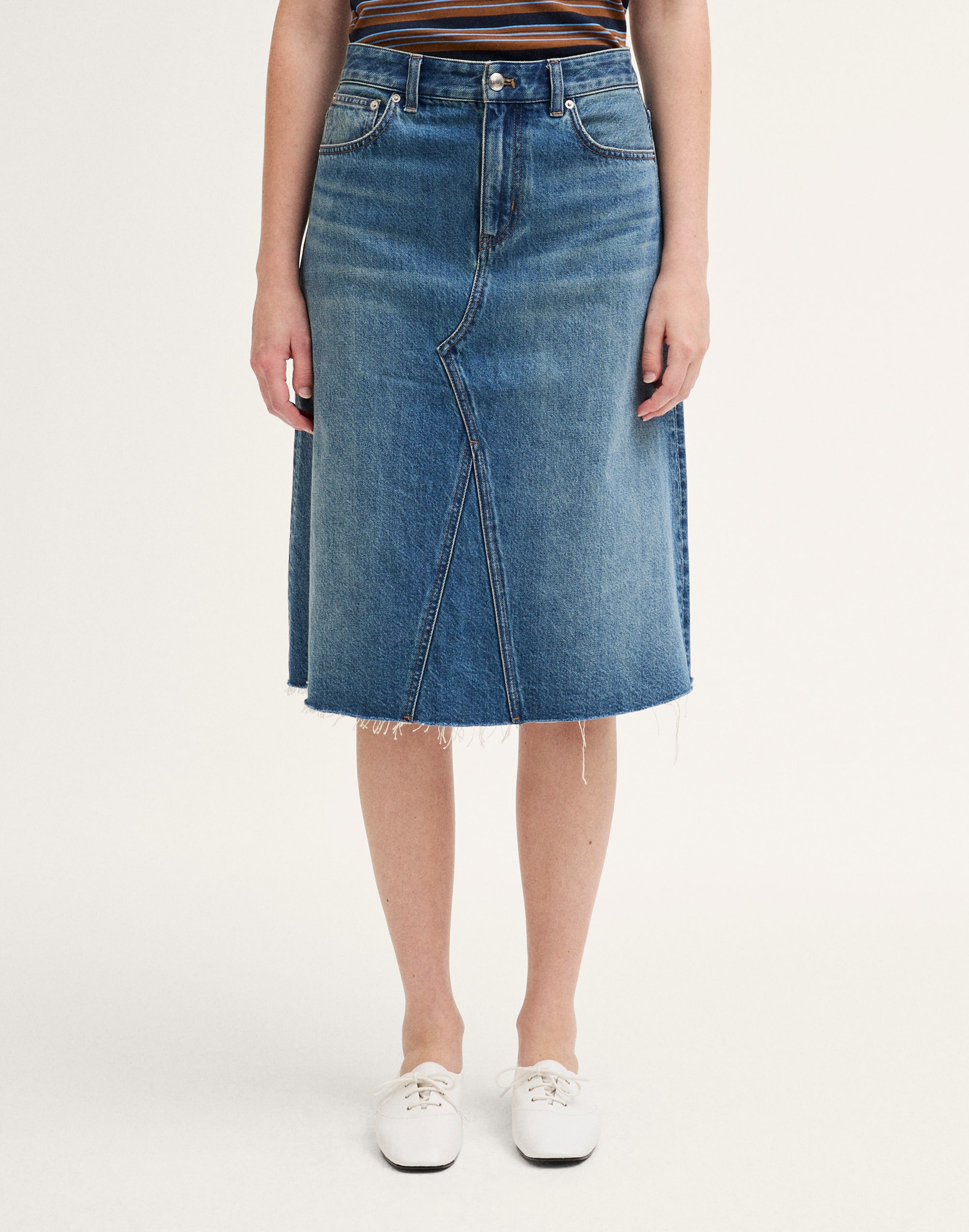 Denim Midi Skirt