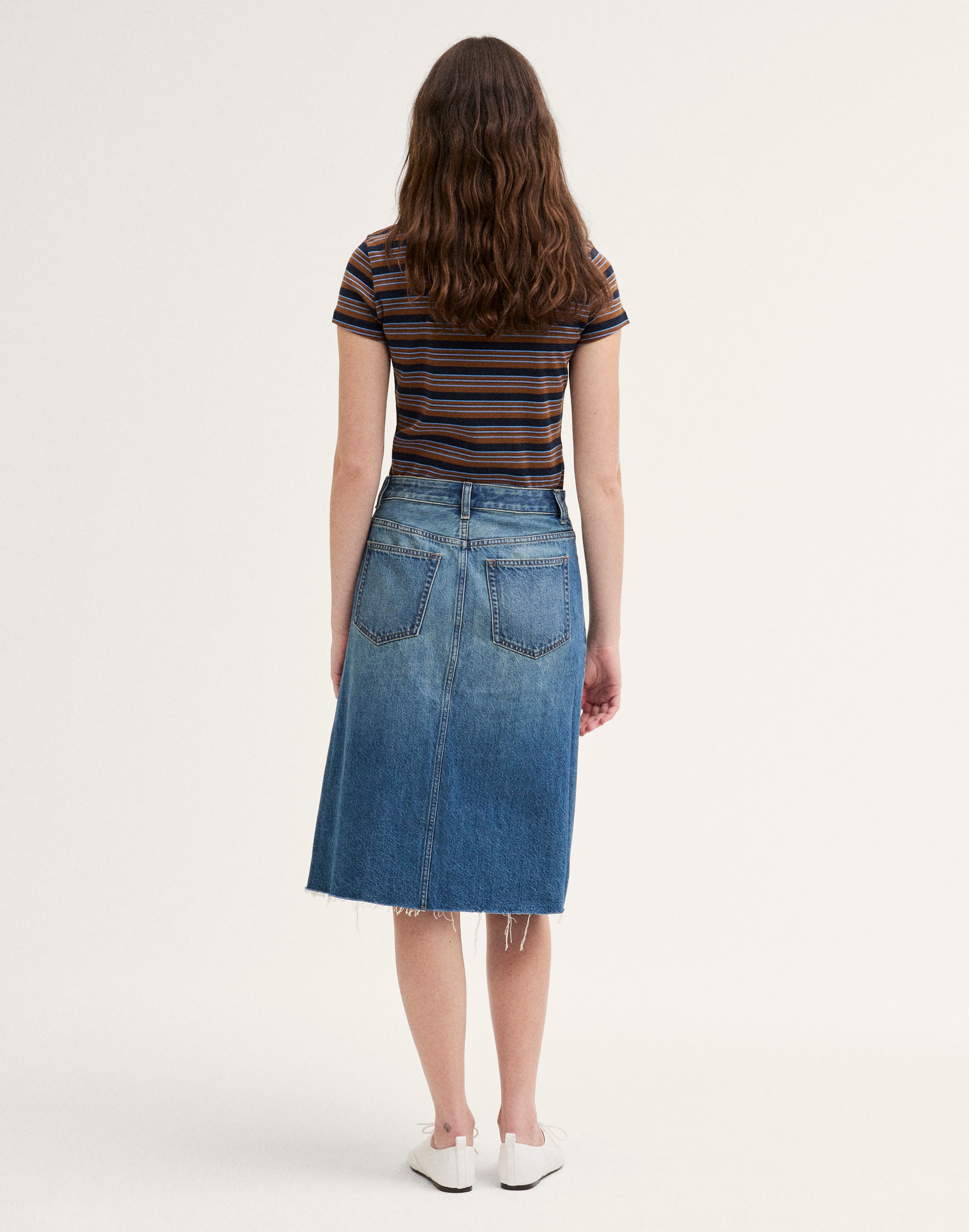 Denim Midi Skirt