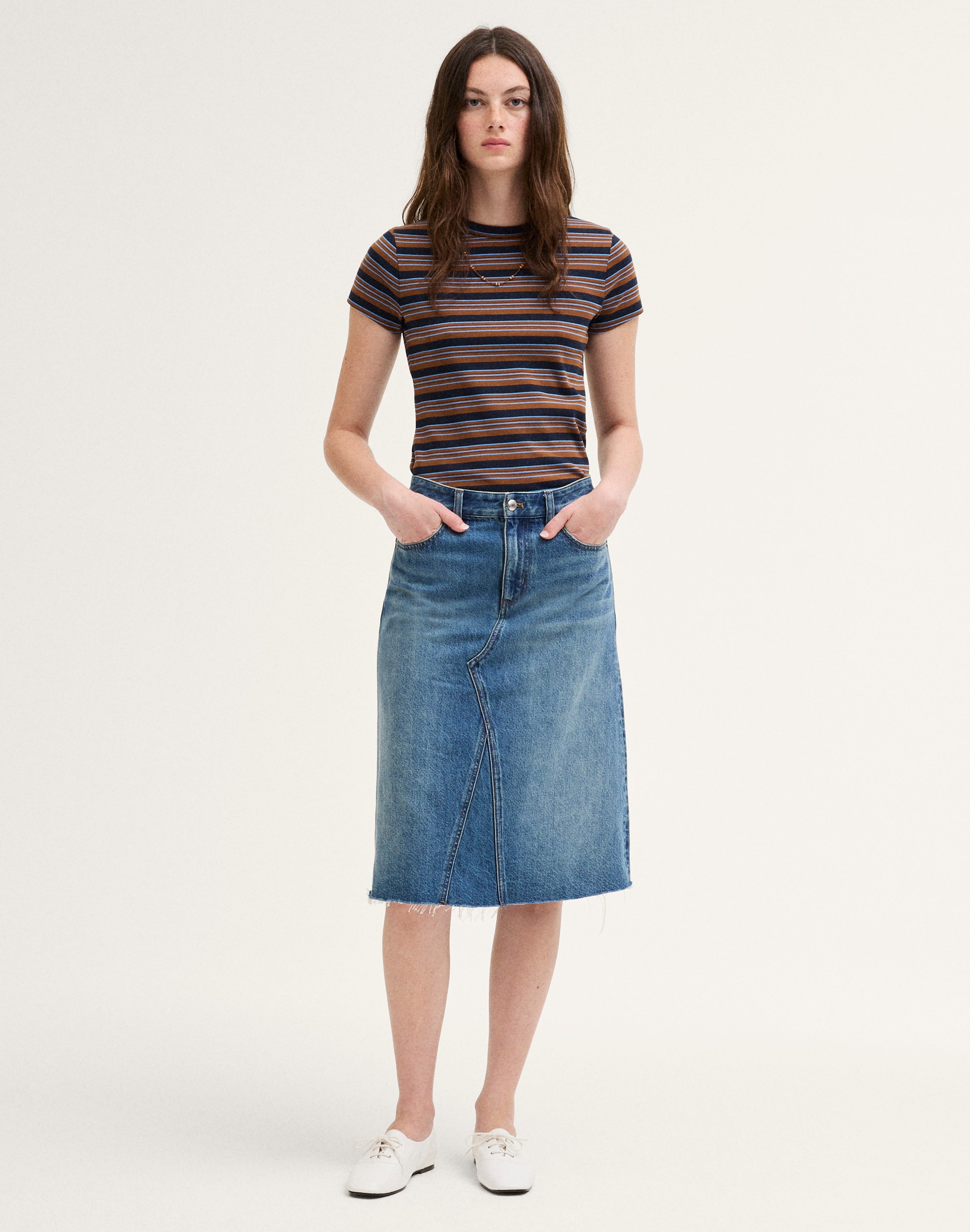 Denim Midi Skirt
