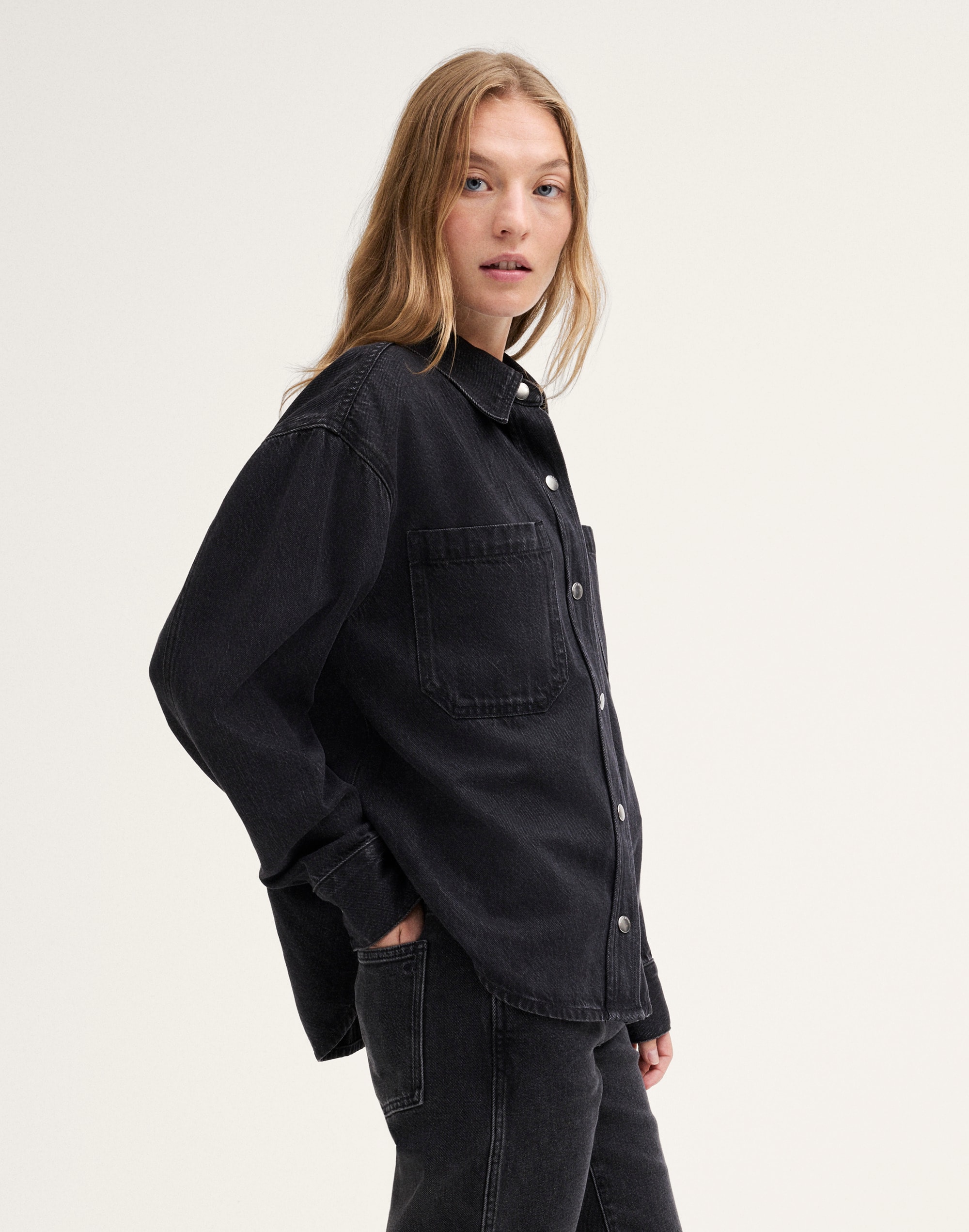 Shirt-Jacket in Airy Denim