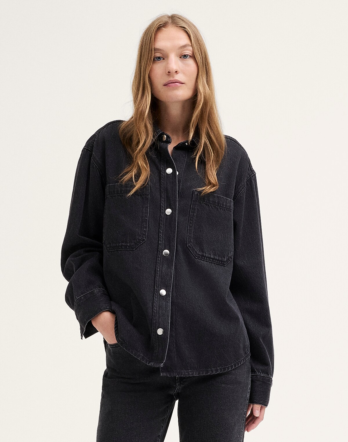 Shirt-Jacket in Airy Denim