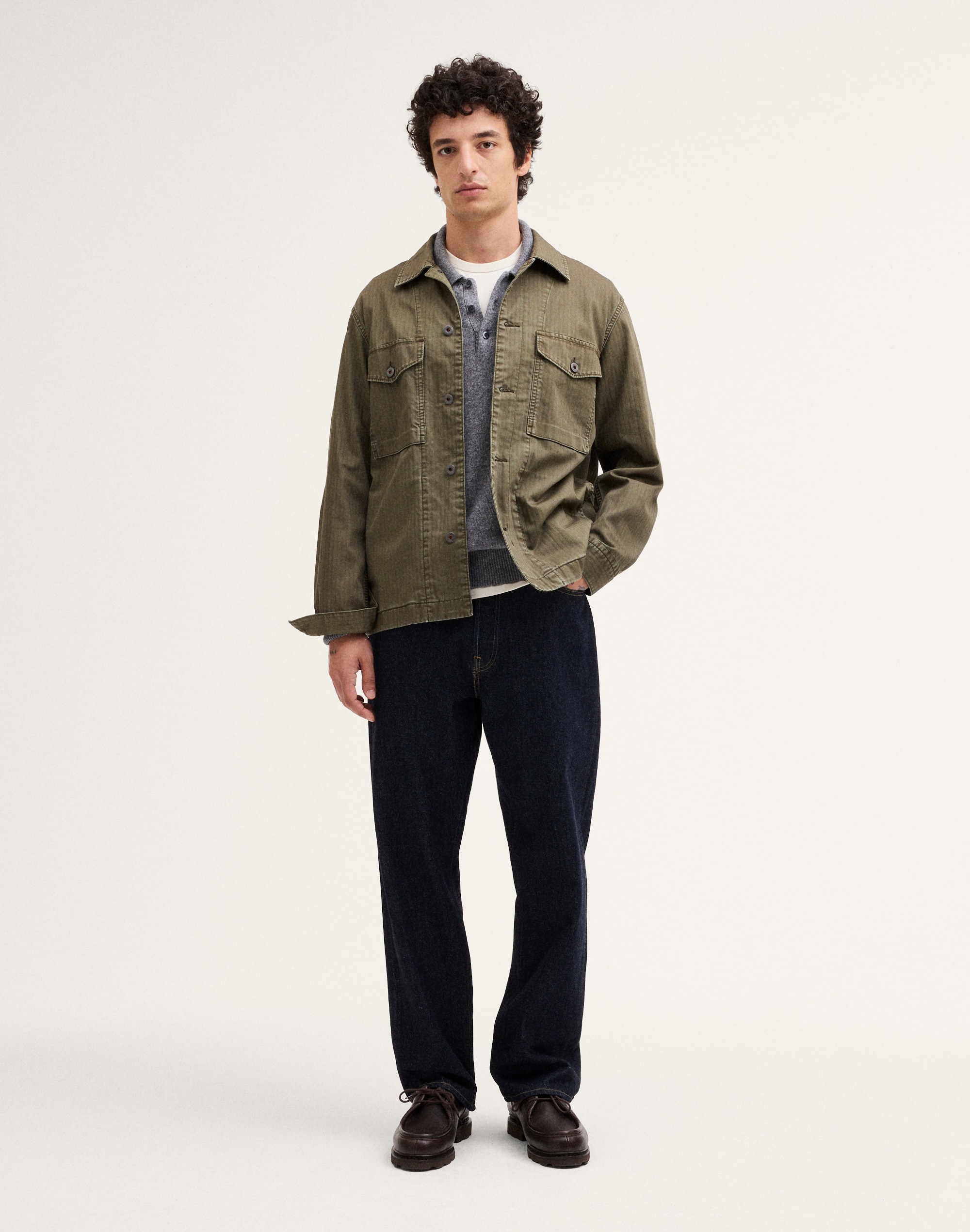 Herringbone Shirt-Jacket