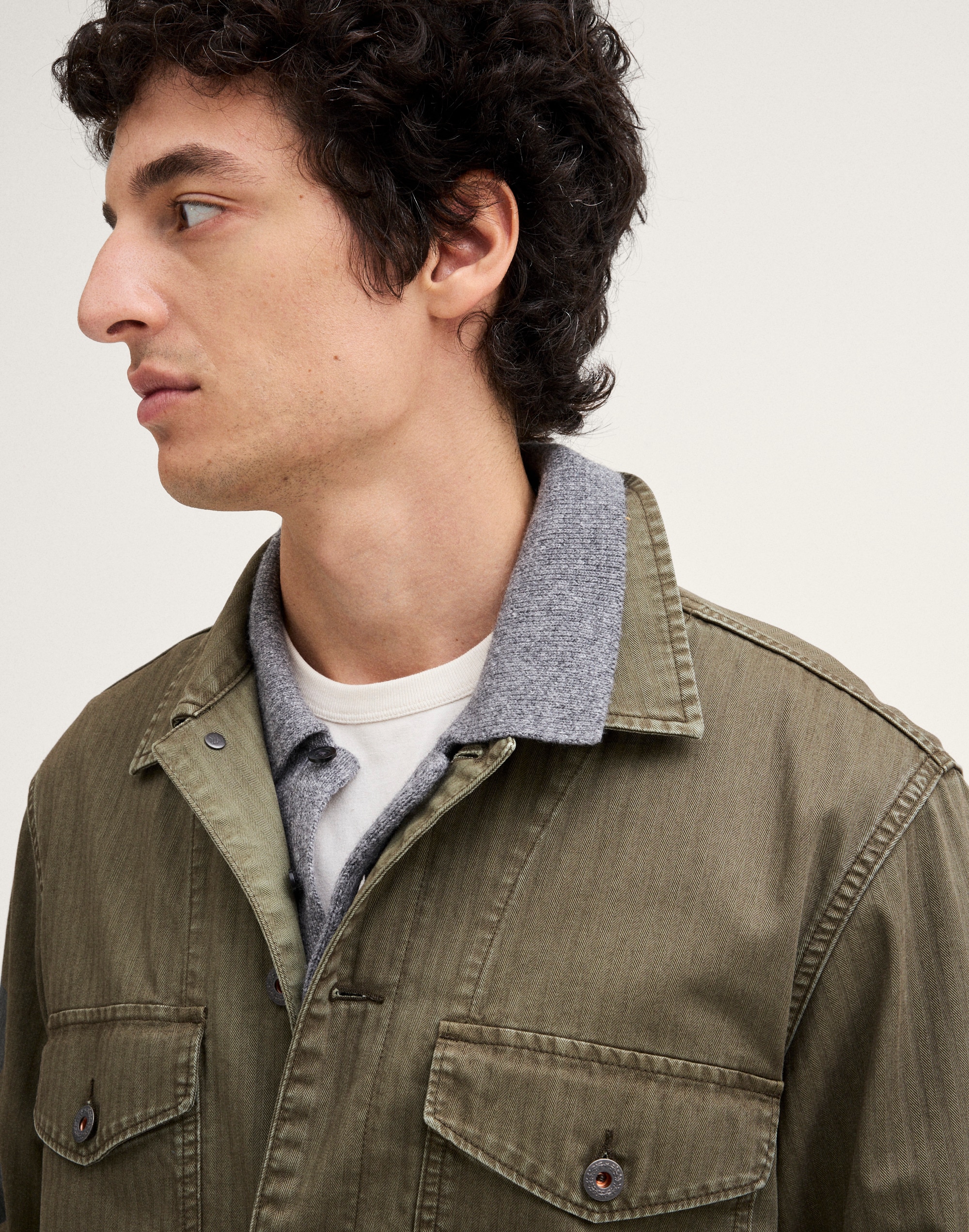 Herringbone Shirt-Jacket