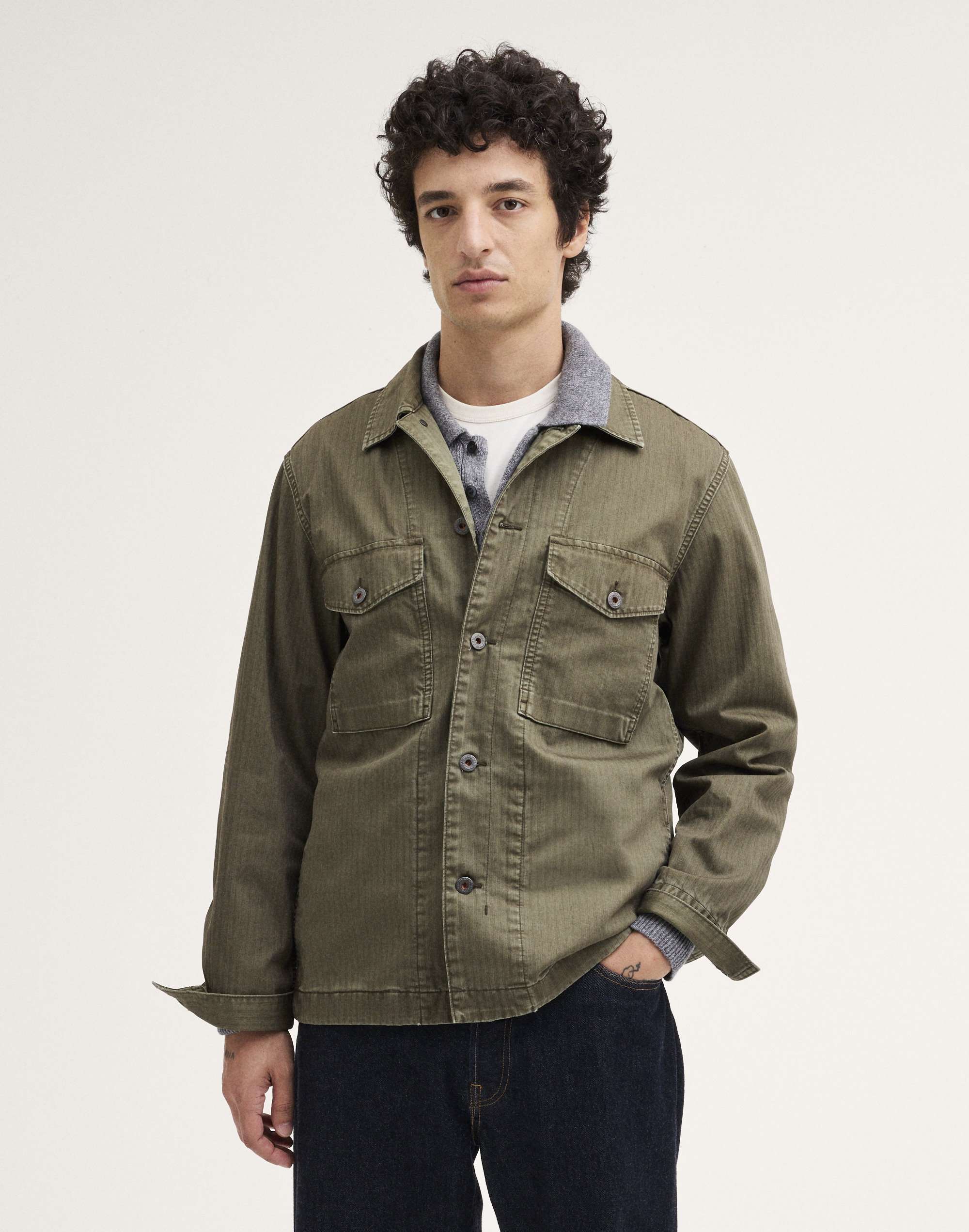 Herringbone Shirt-Jacket