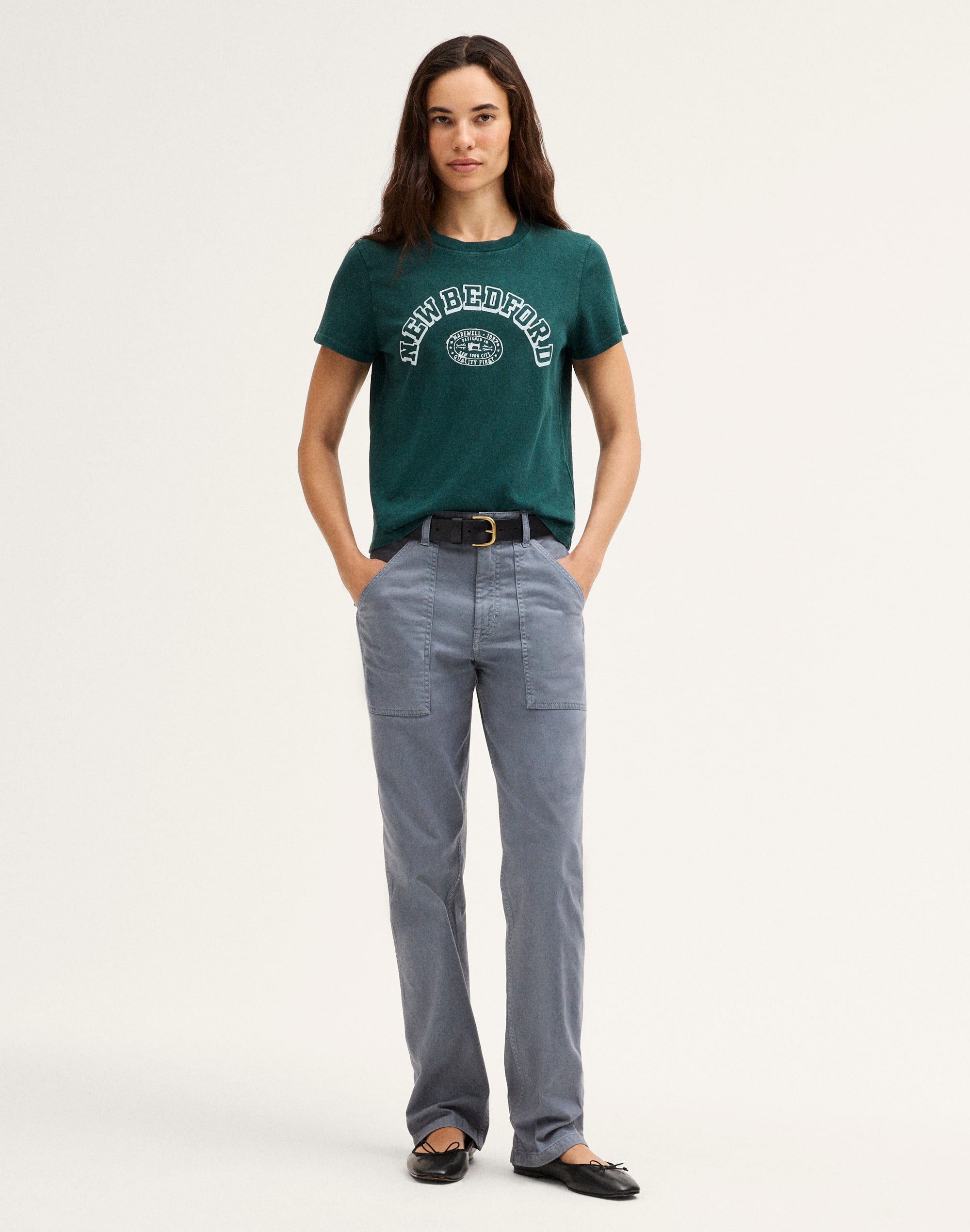 Madewell The Reissue Utility Straight-leg Pants In Sunfaded Indigo