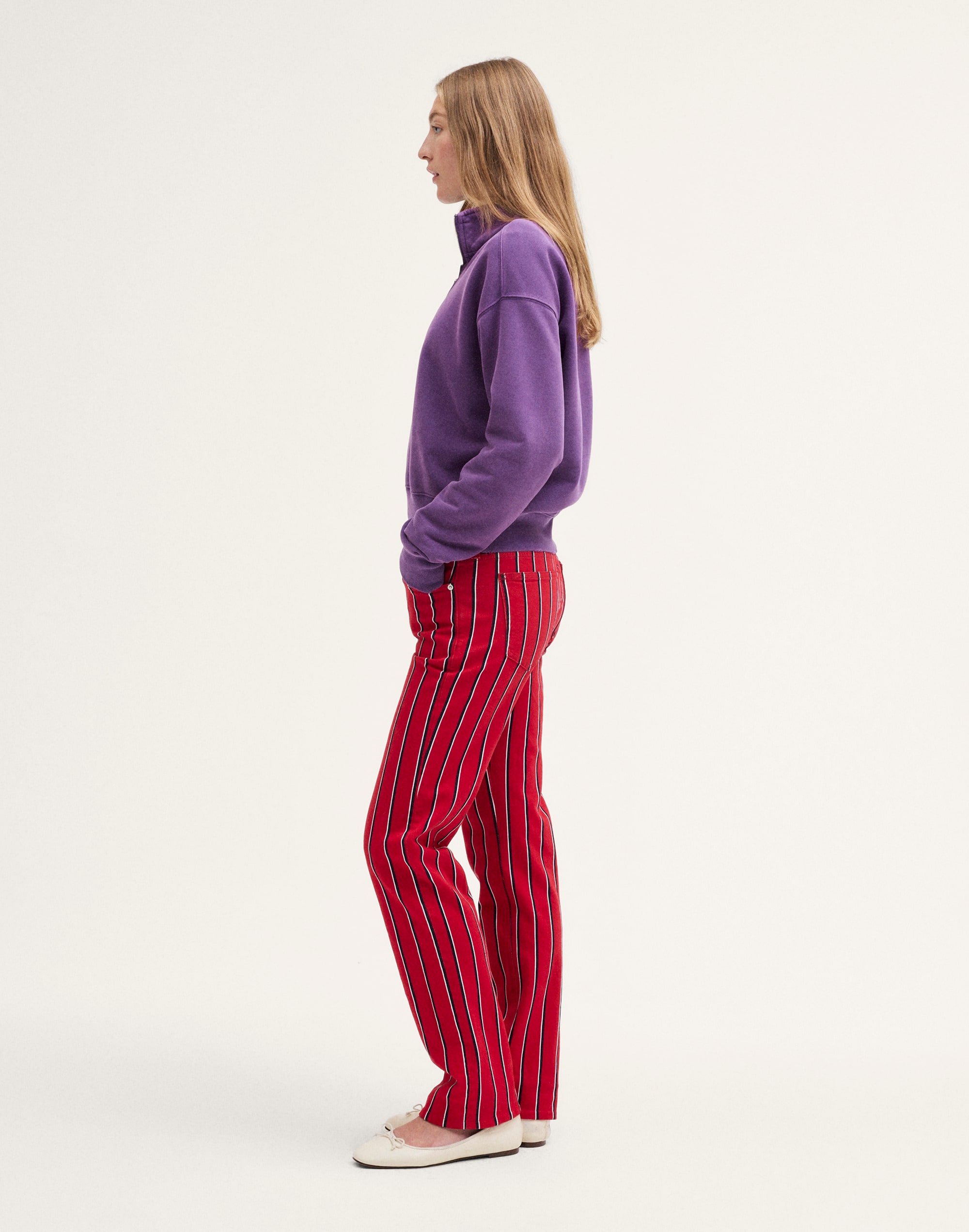 The Low-Rise Slim Pant in Stretch Twill
