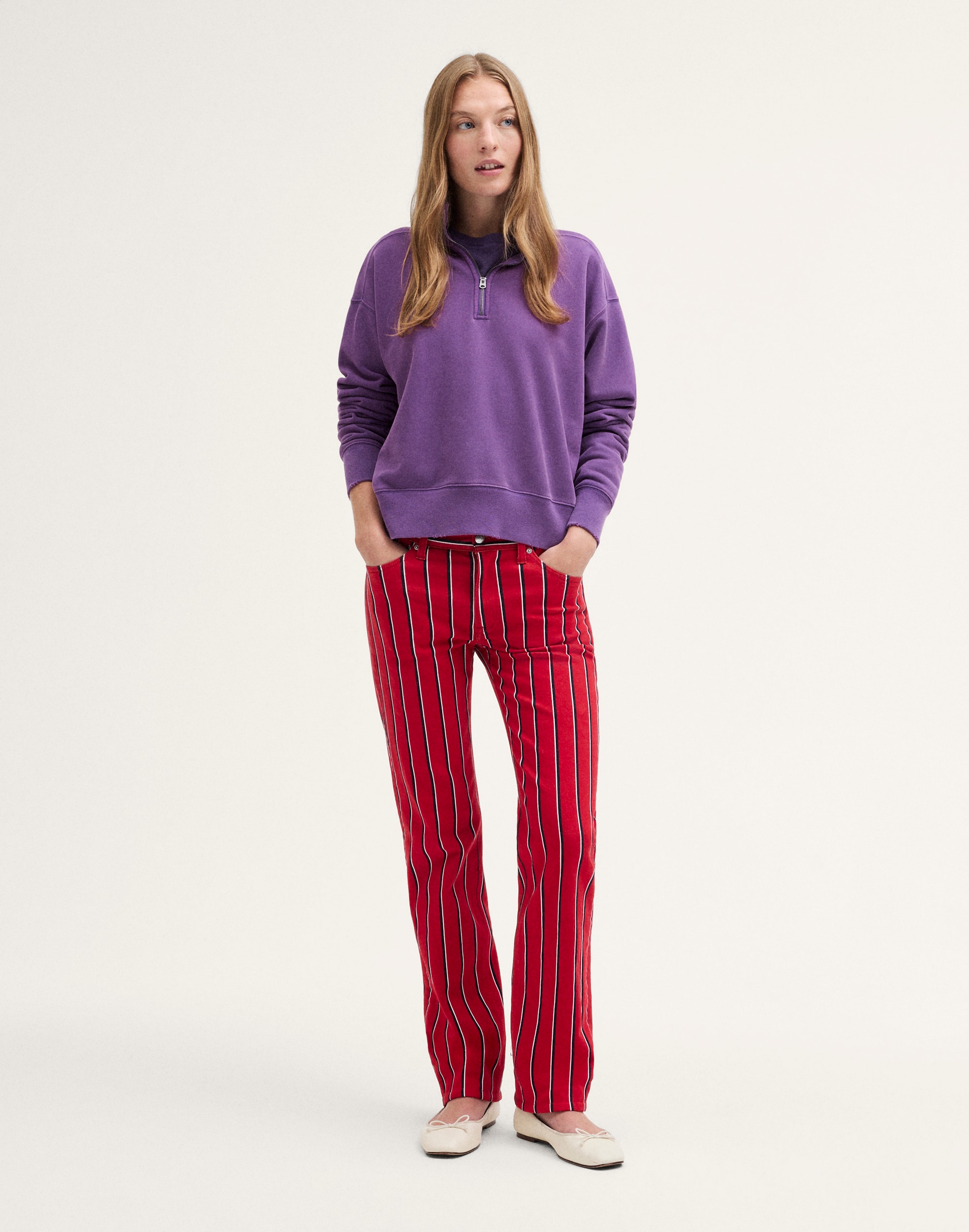 The Low-Rise Slim Pant in Stretch Twill