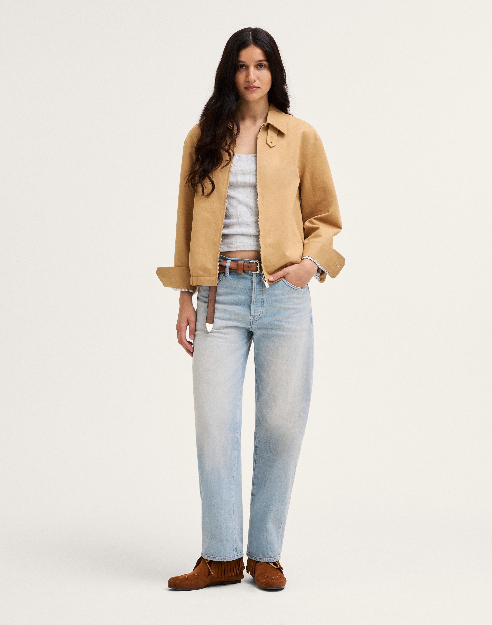 Relaxed Bomber Jacket Cotton Twill