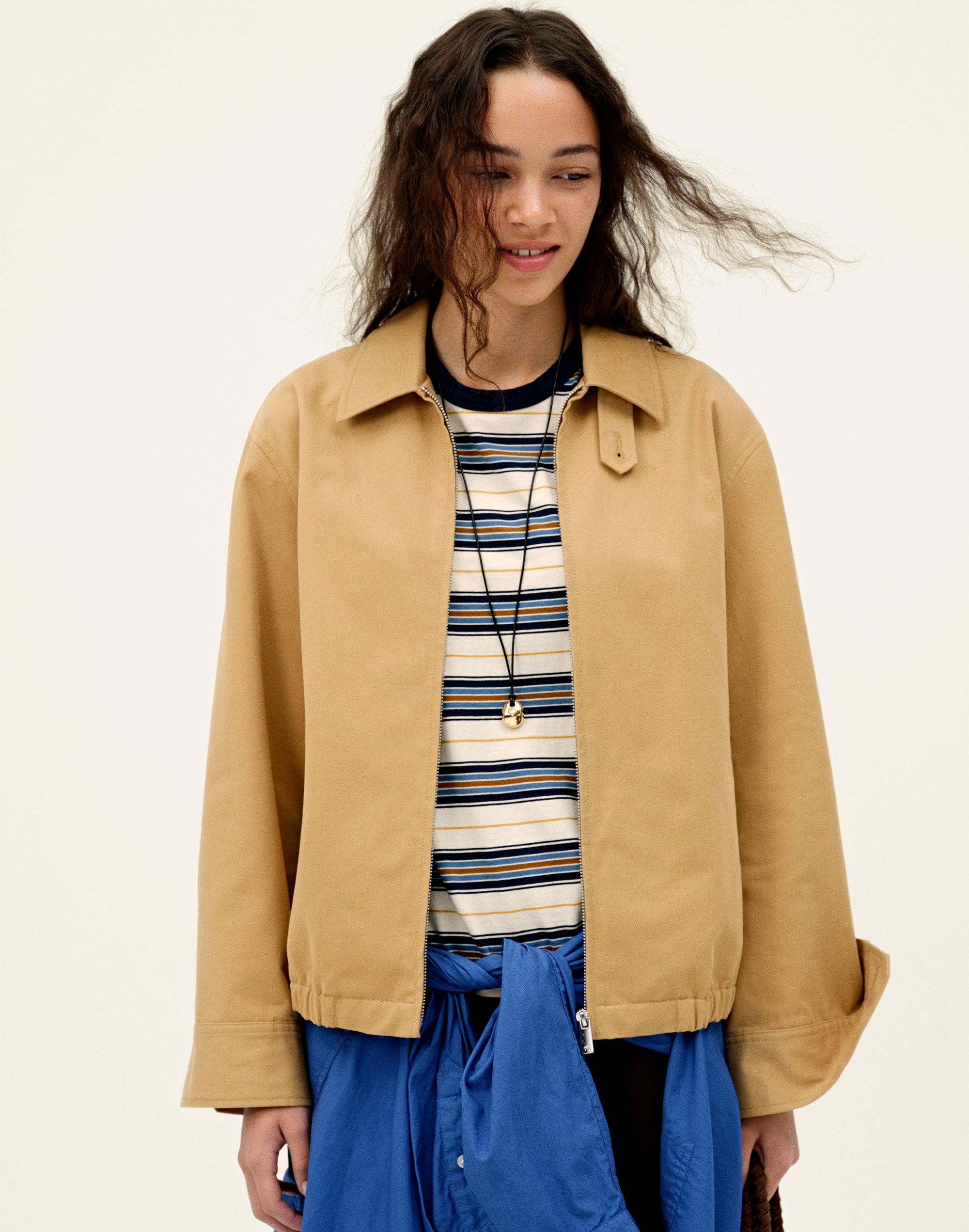Relaxed Bomber Jacket Cotton Twill