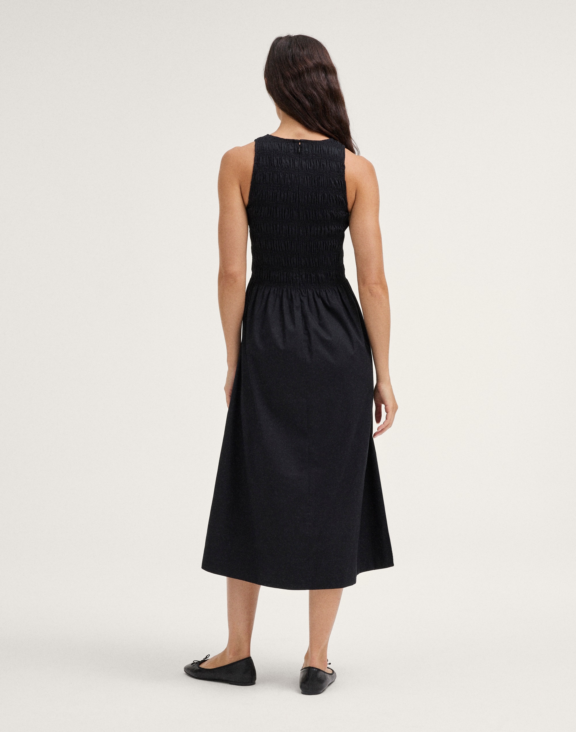 Smocked Racerback Midi Dress