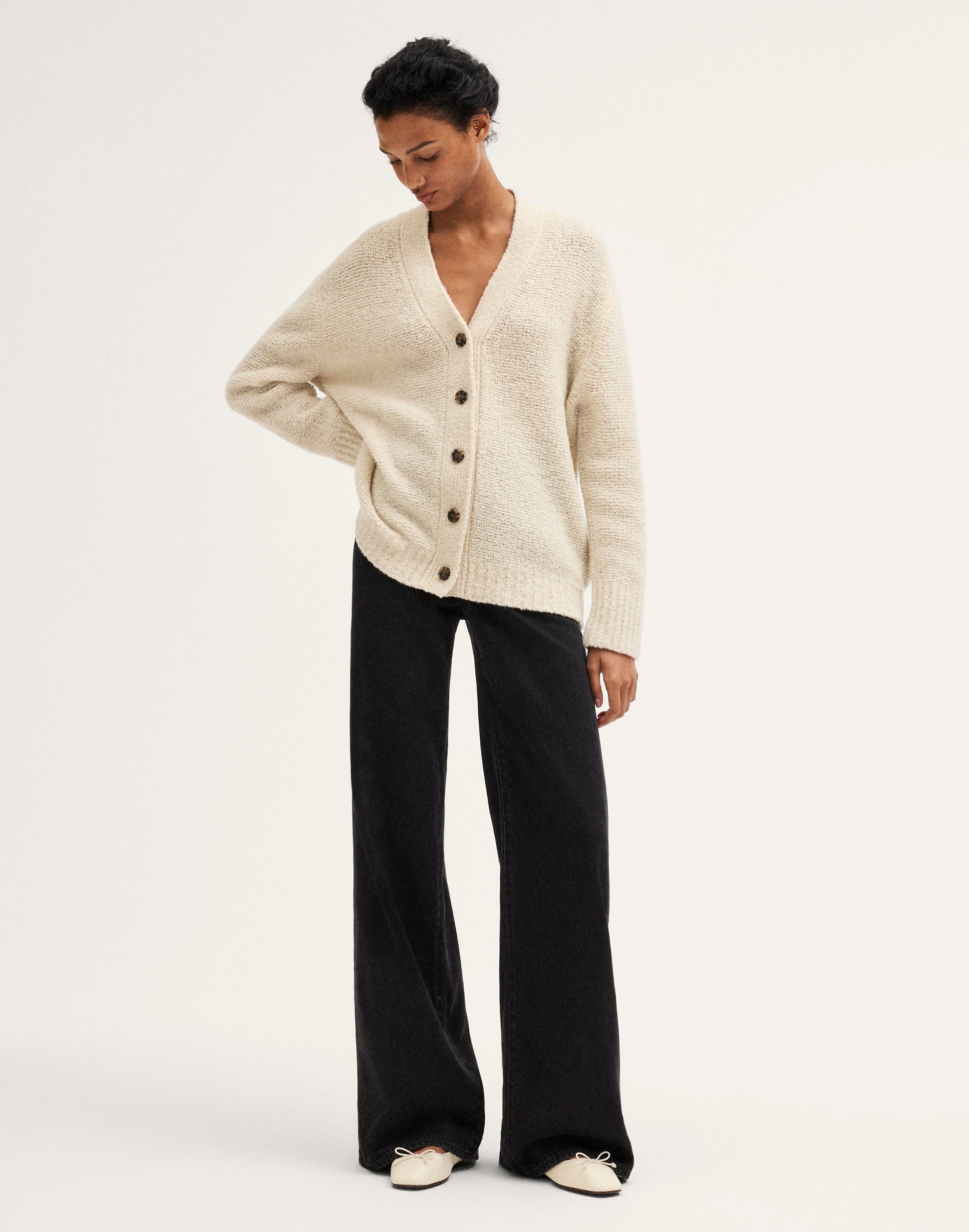 Oversize Boucl&eacute; Cardigan