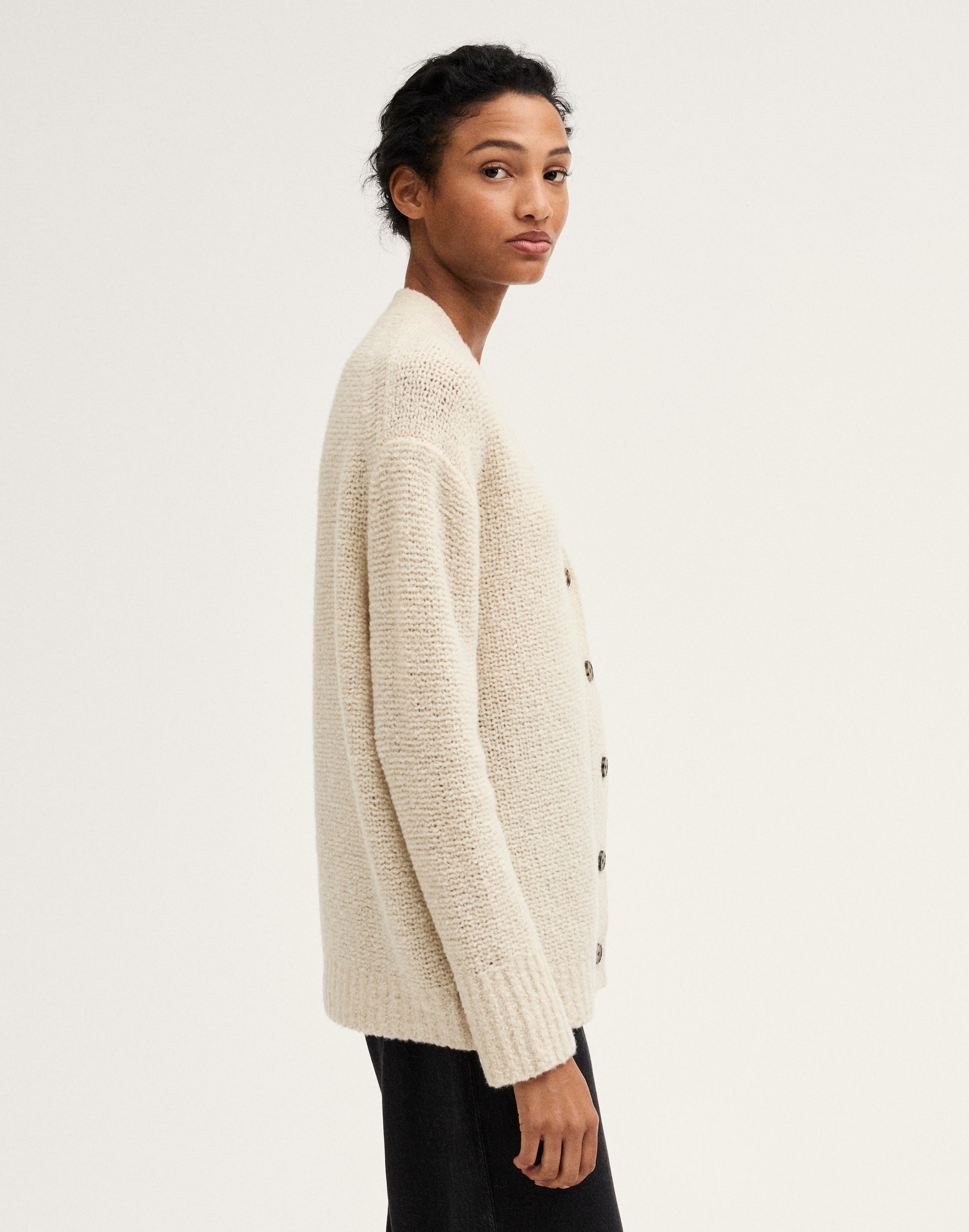 Oversize Boucl&eacute; Cardigan