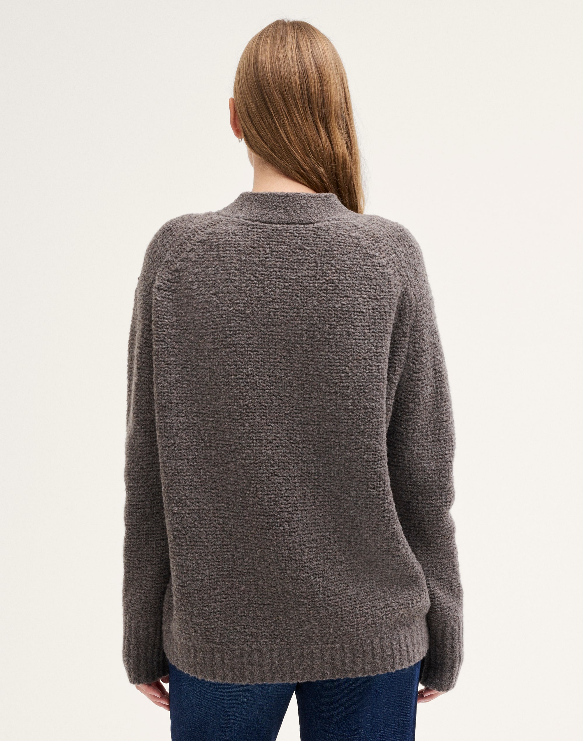 Oversize Boucl&eacute; Cardigan