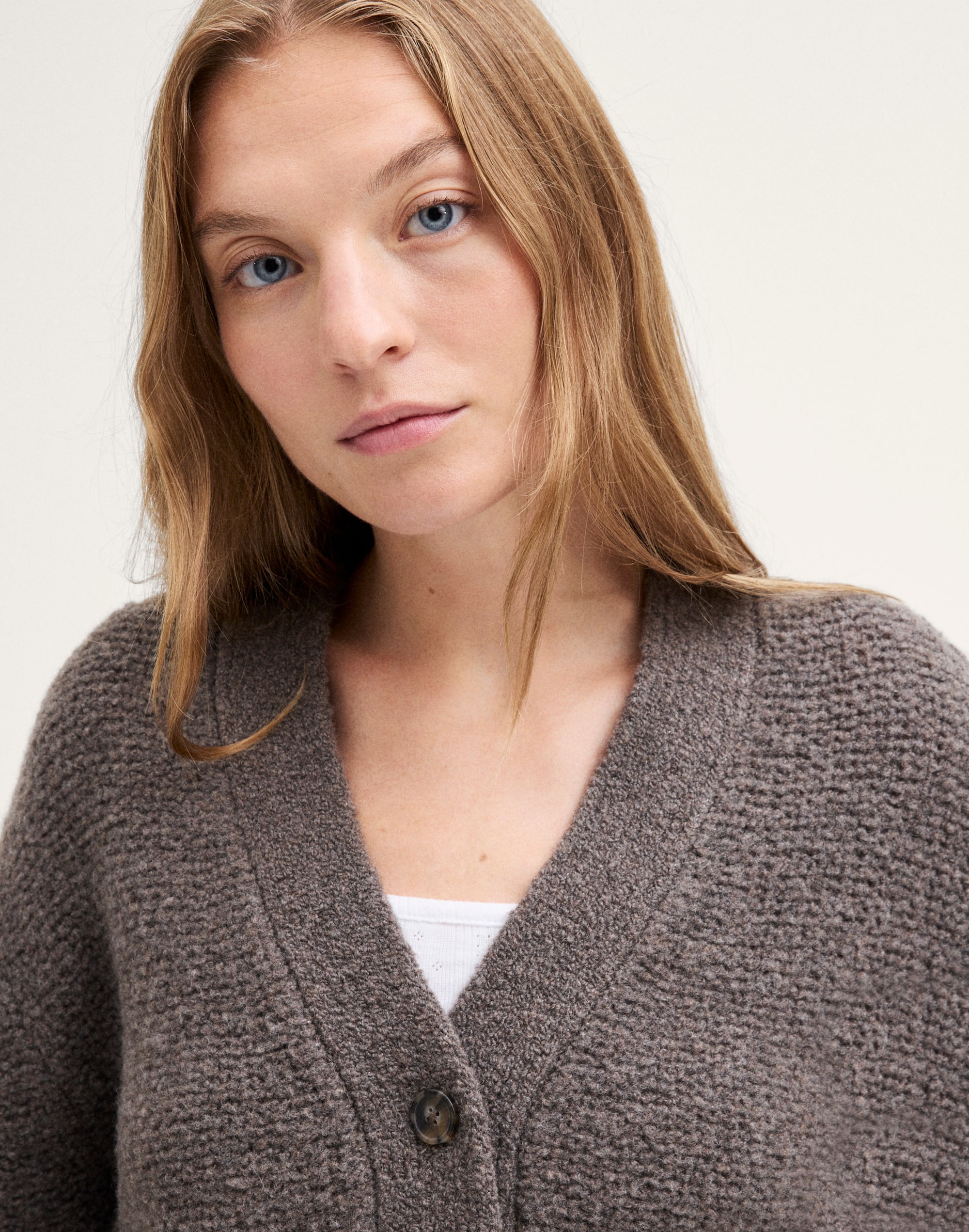 Oversize Boucl&eacute; Cardigan