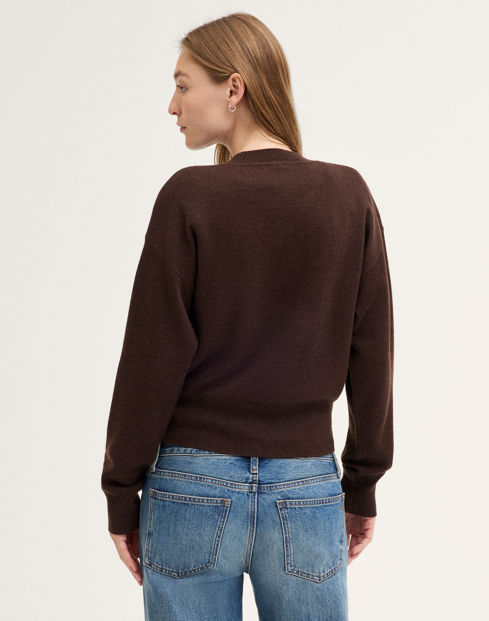 The Shae Crewneck Sweater in Merino-Silk Blend