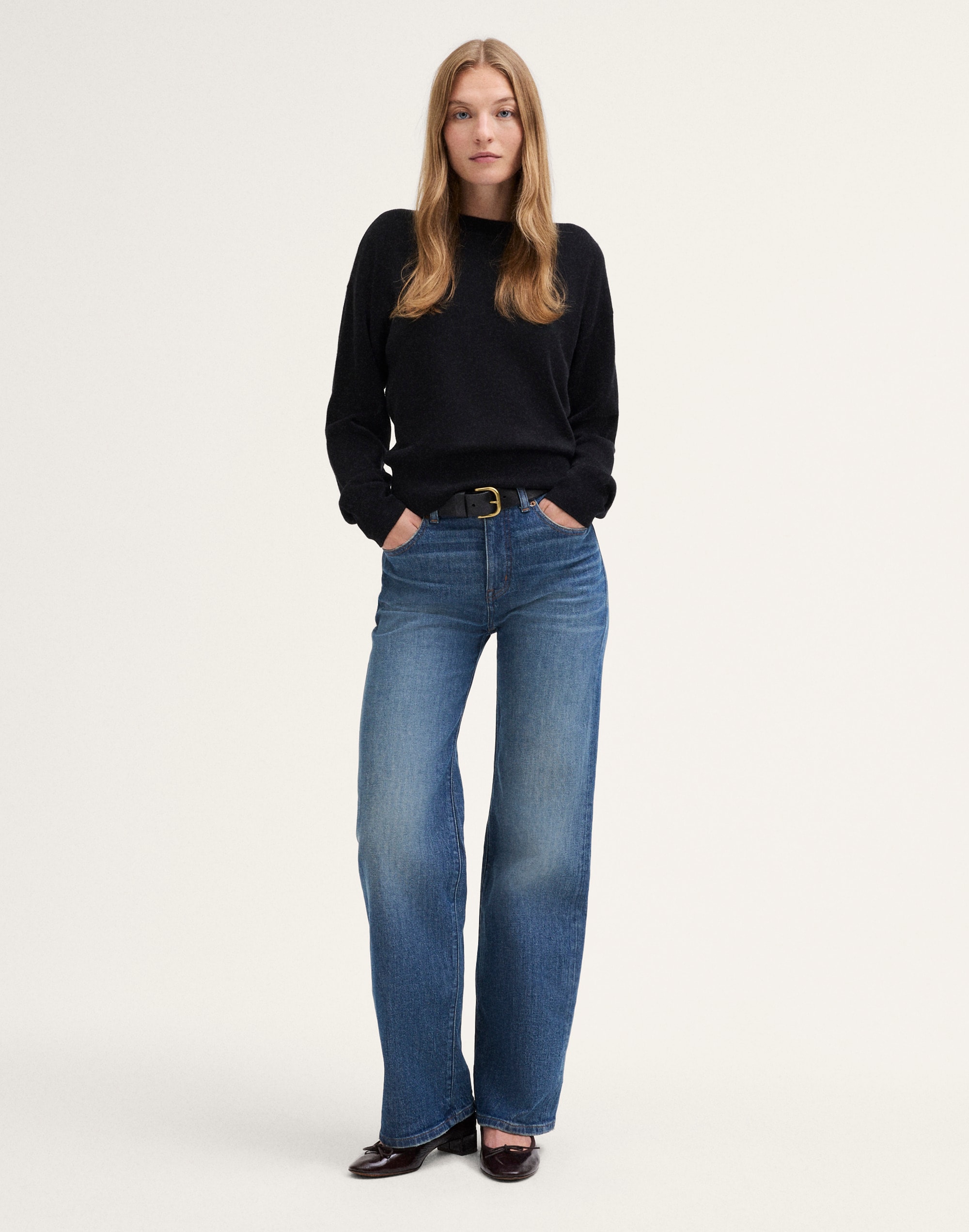 The Casey Crewneck Sweater in Merino-Silk Blend