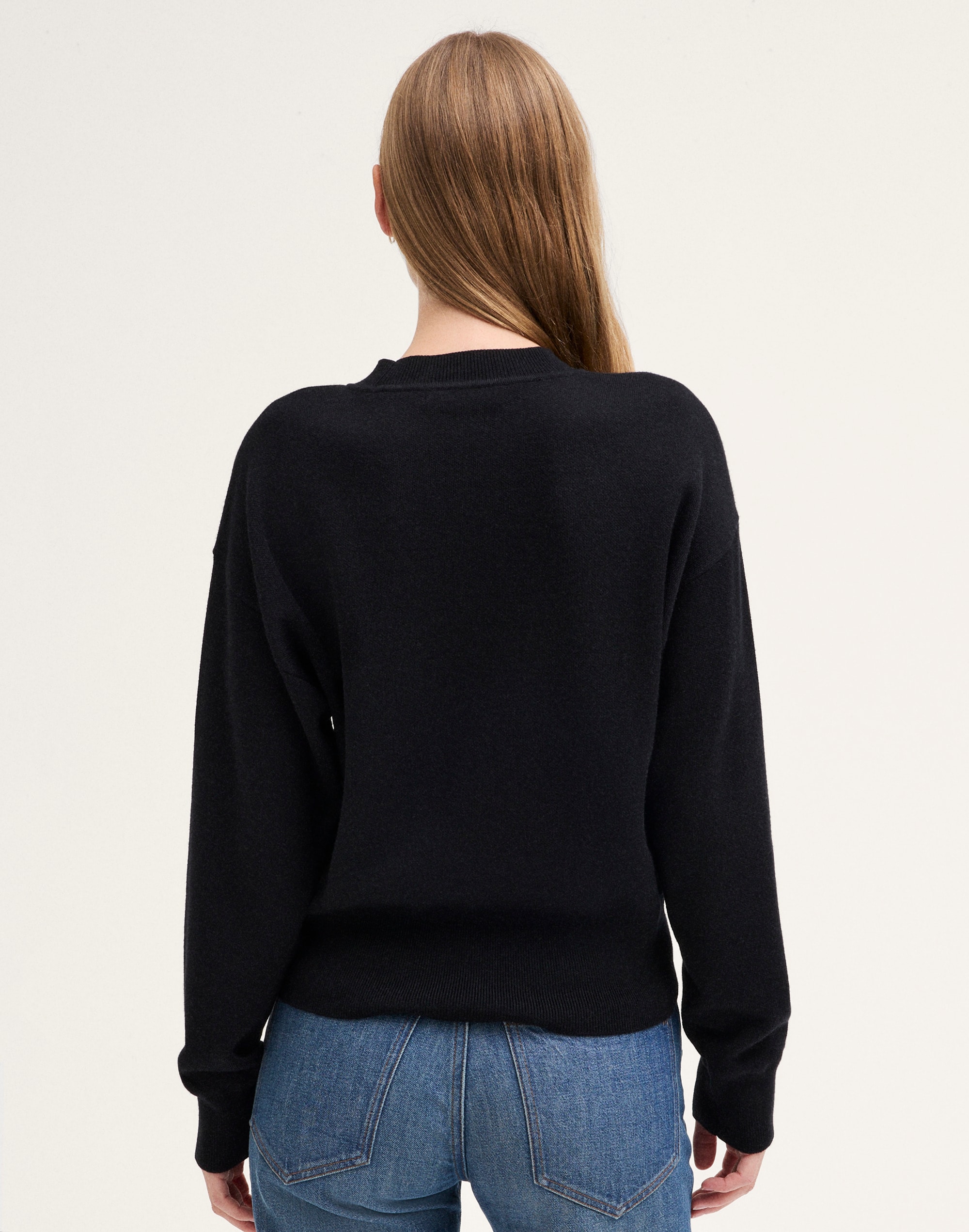The Casey Crewneck Sweater in Merino-Silk Blend