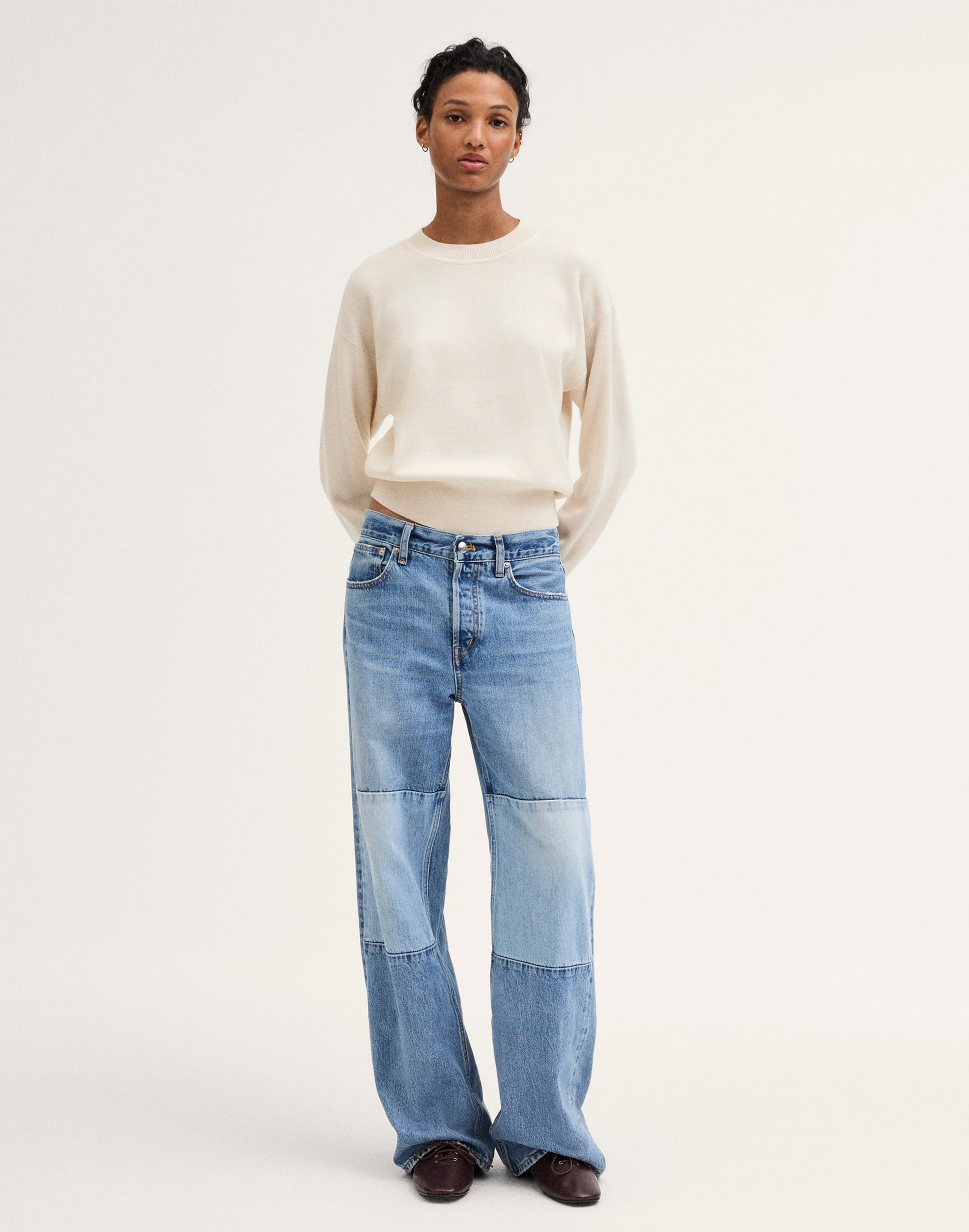 The Shae Crewneck Sweater in Merino-Silk Blend