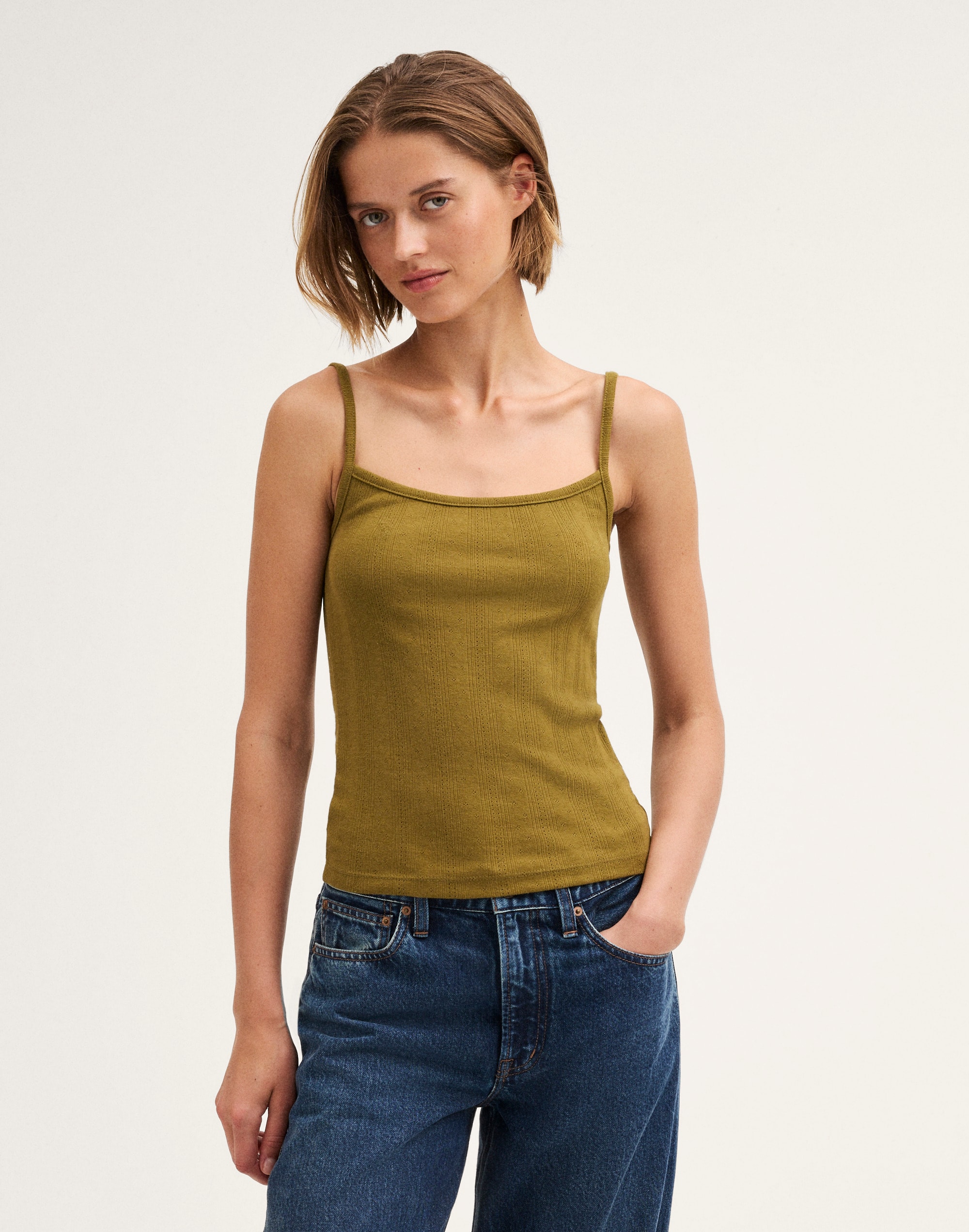 layering cami in penny pointelle