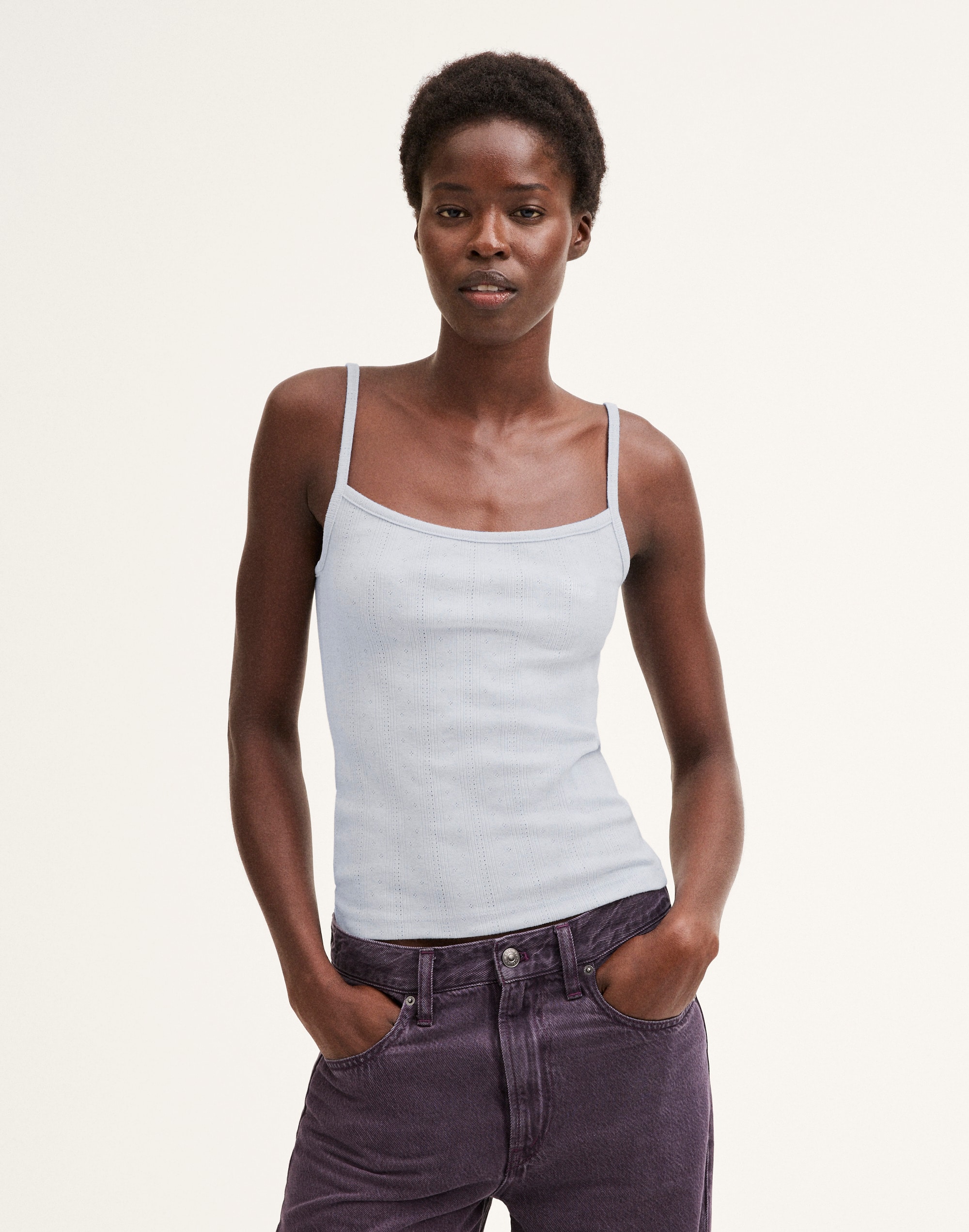 layering cami in penny pointelle
