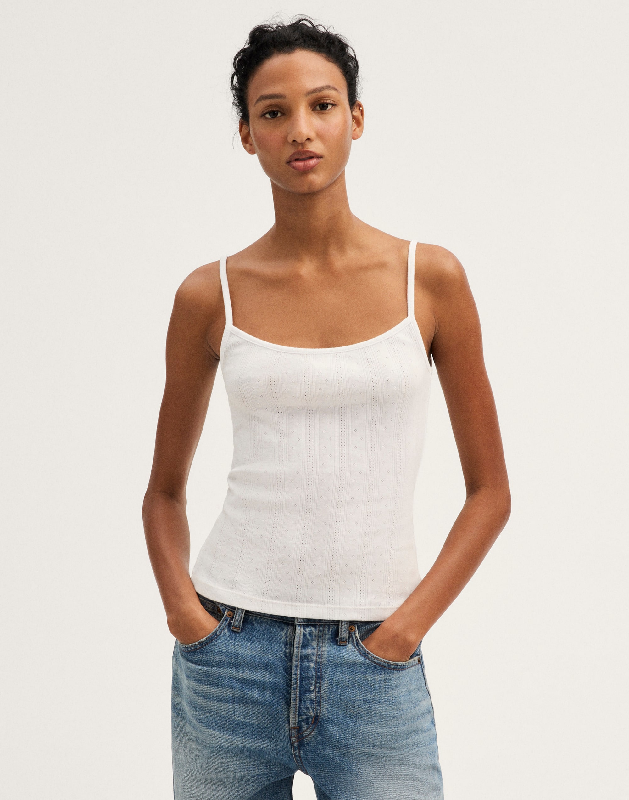 layering cami in penny pointelle