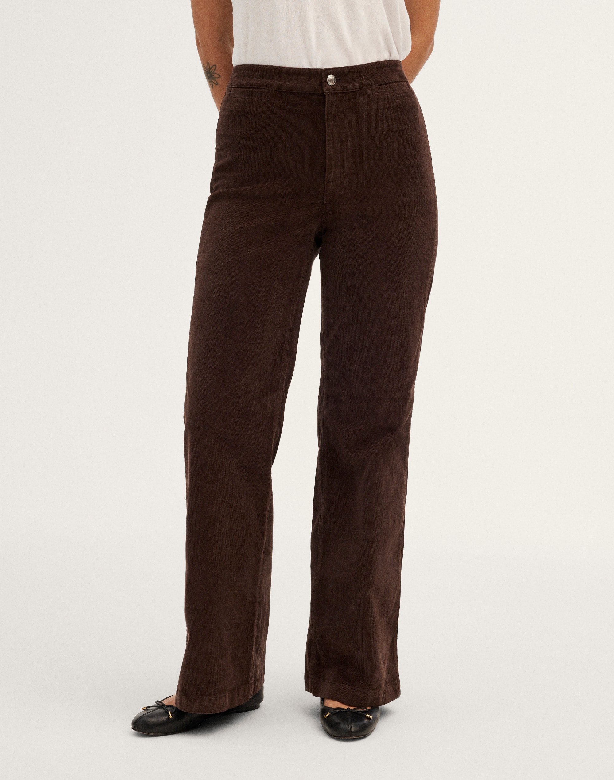 The Curvy Wide-Leg Pant in Corduroy