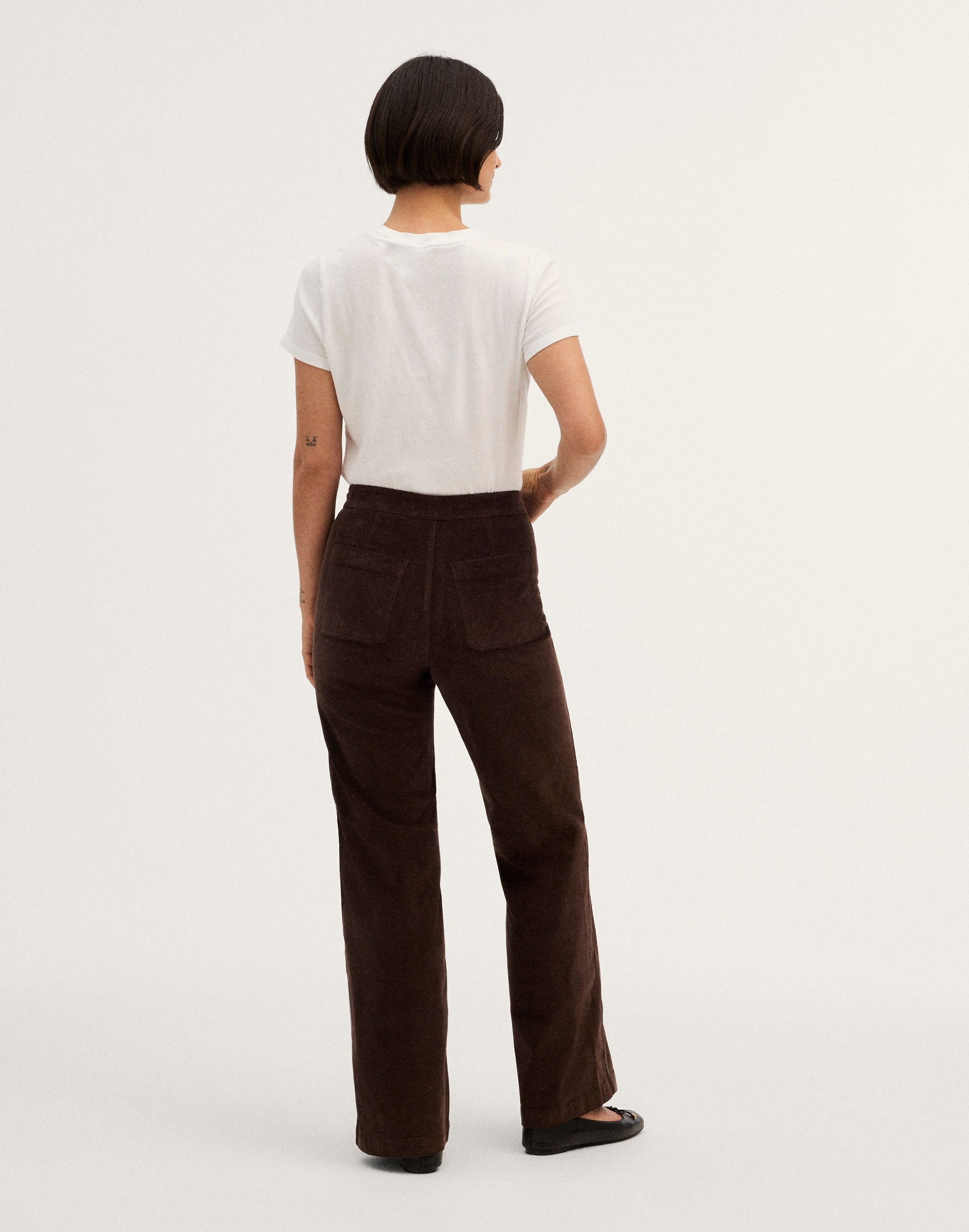 The Curvy Wide-Leg Pant in Corduroy