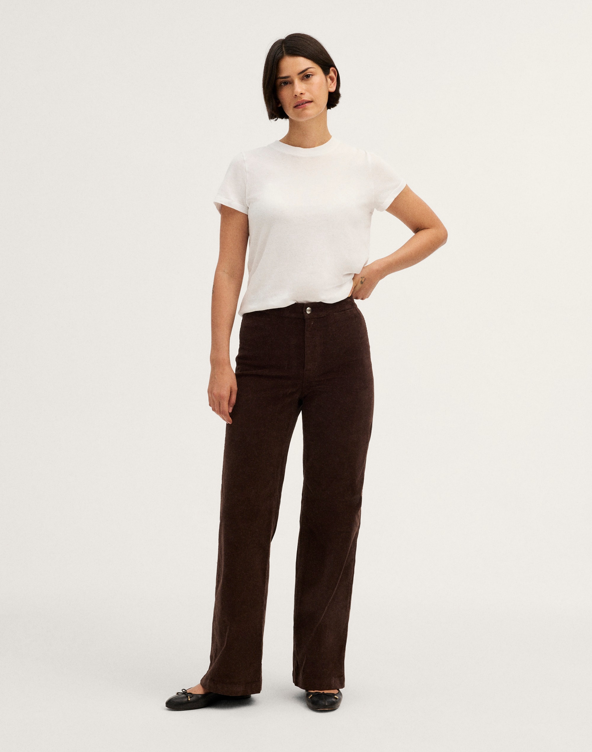 The Curvy Wide-Leg Pant in Corduroy