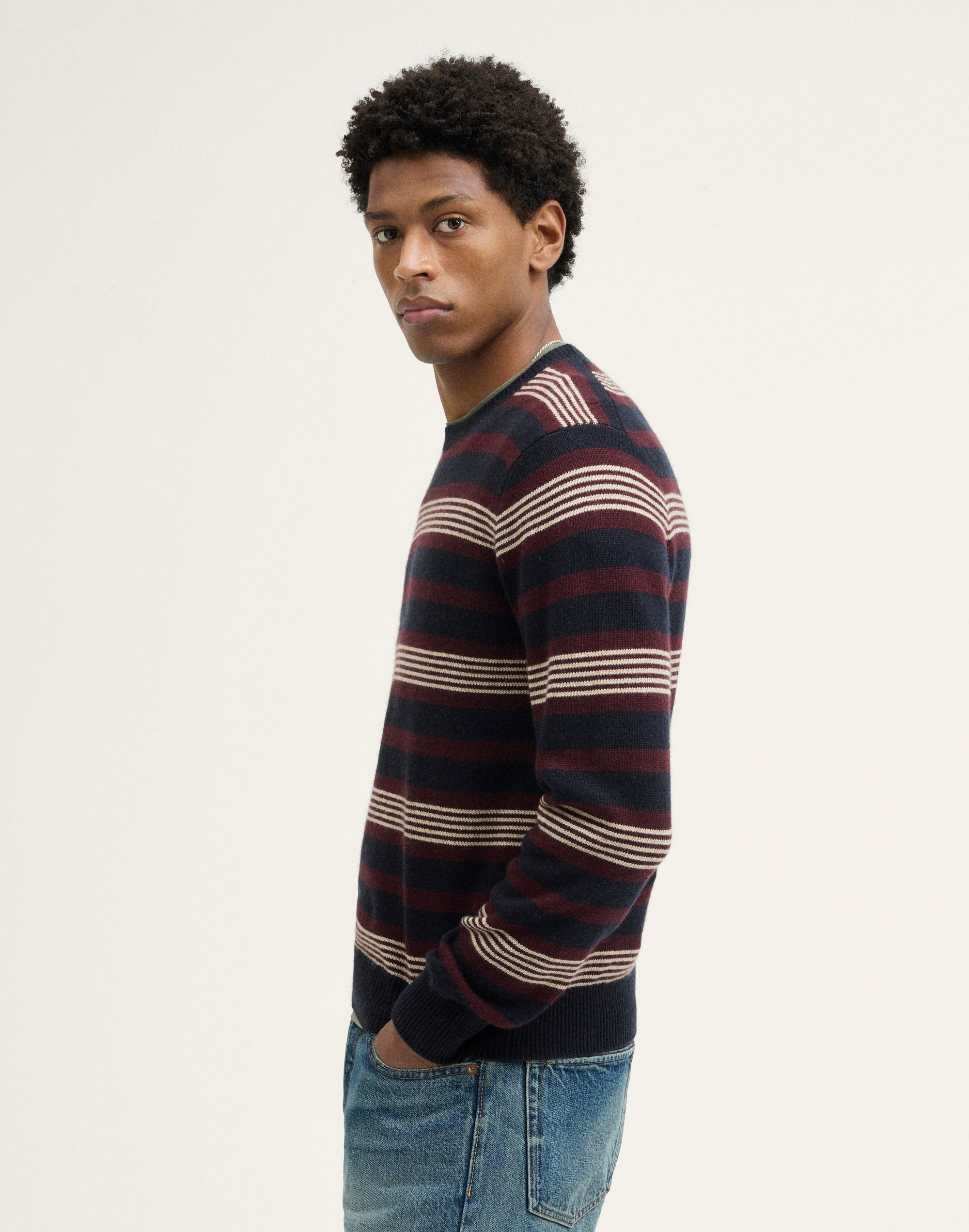 Crewneck Sweater in Harbor Wool Blend