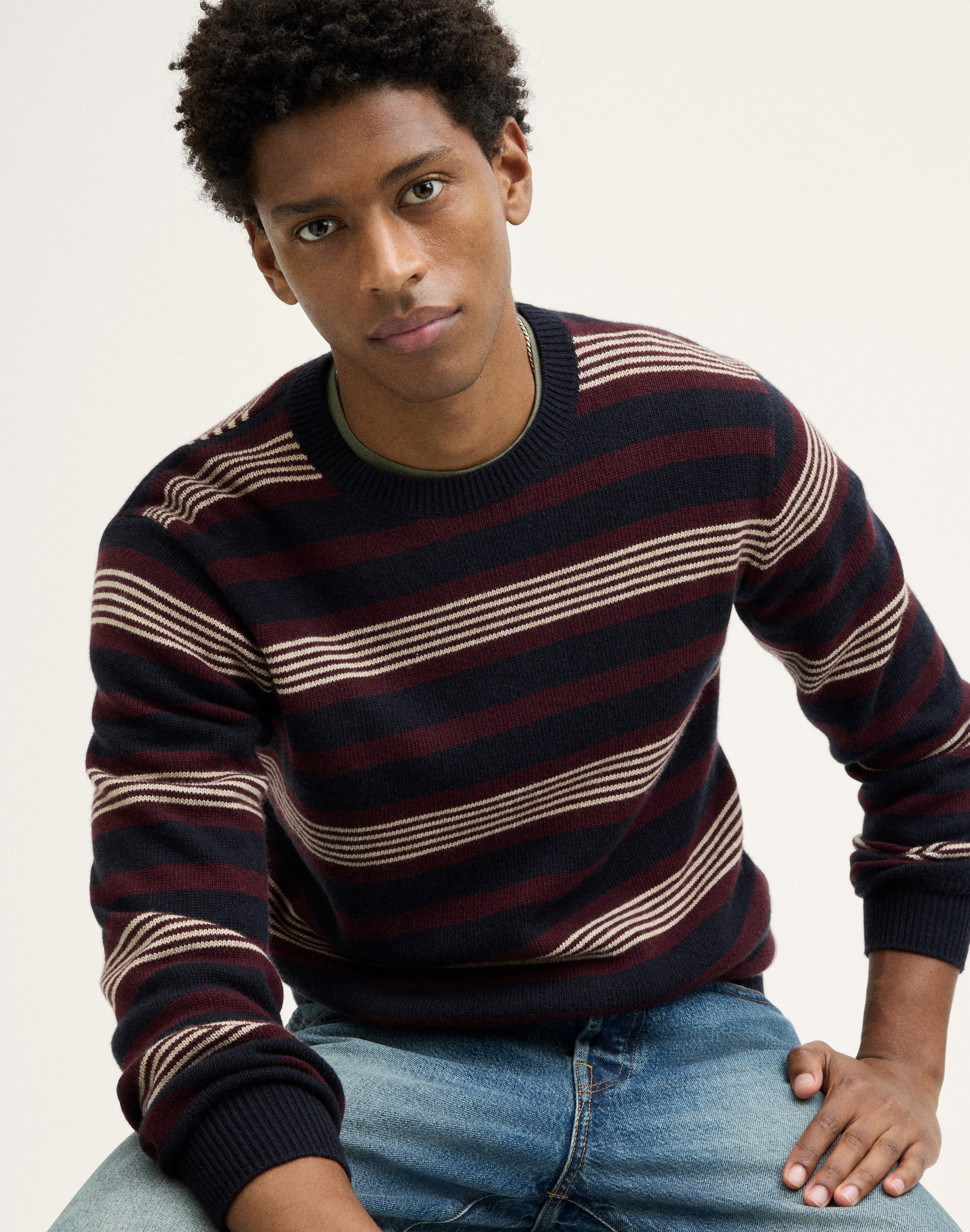 Crewneck Sweater in Harbor Wool Blend