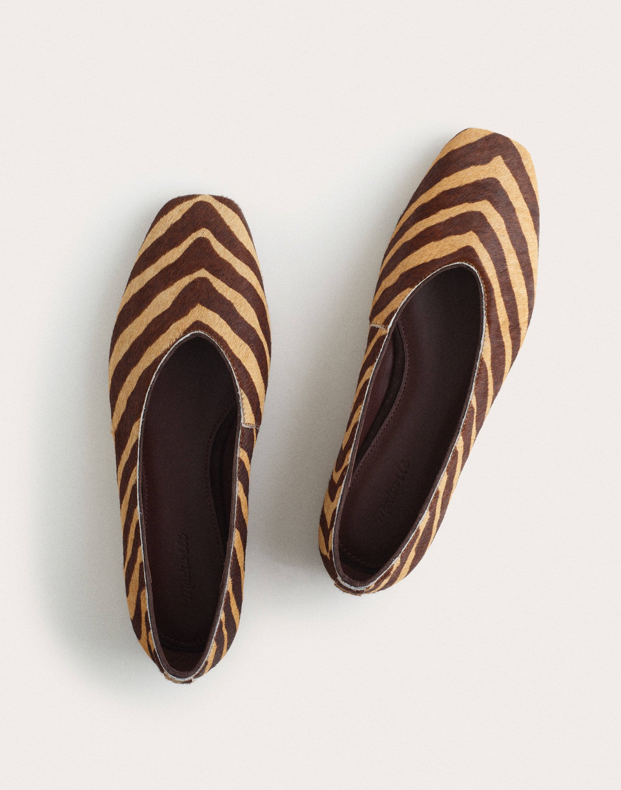 Madewell The Mylie Glove Flat In Light Chevron Haircalf Multi