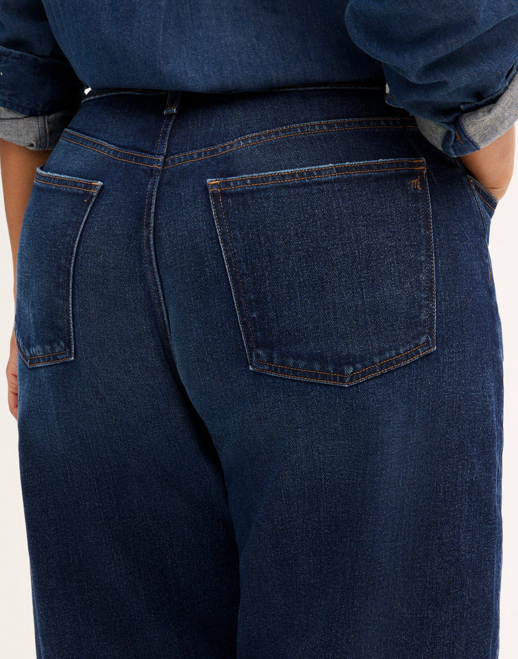 The Plus Darted Barrel-Leg Jean