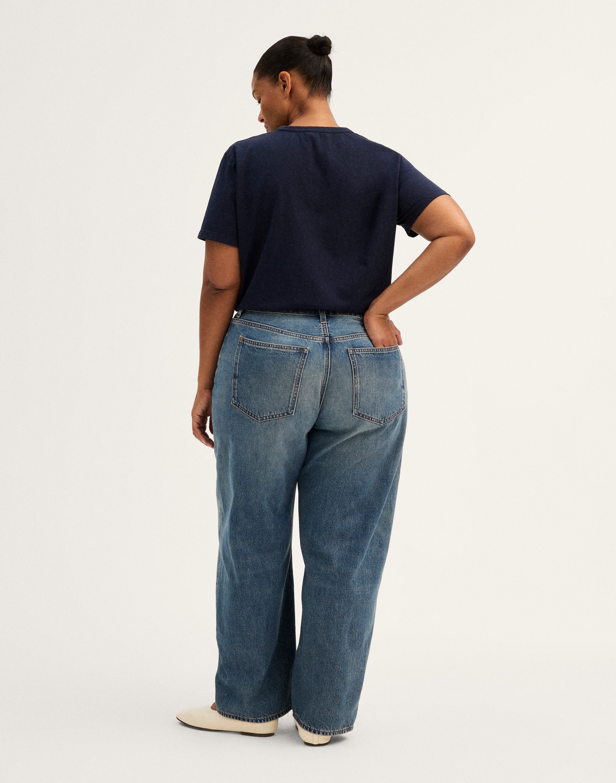 The Plus Barrel-Leg Jean