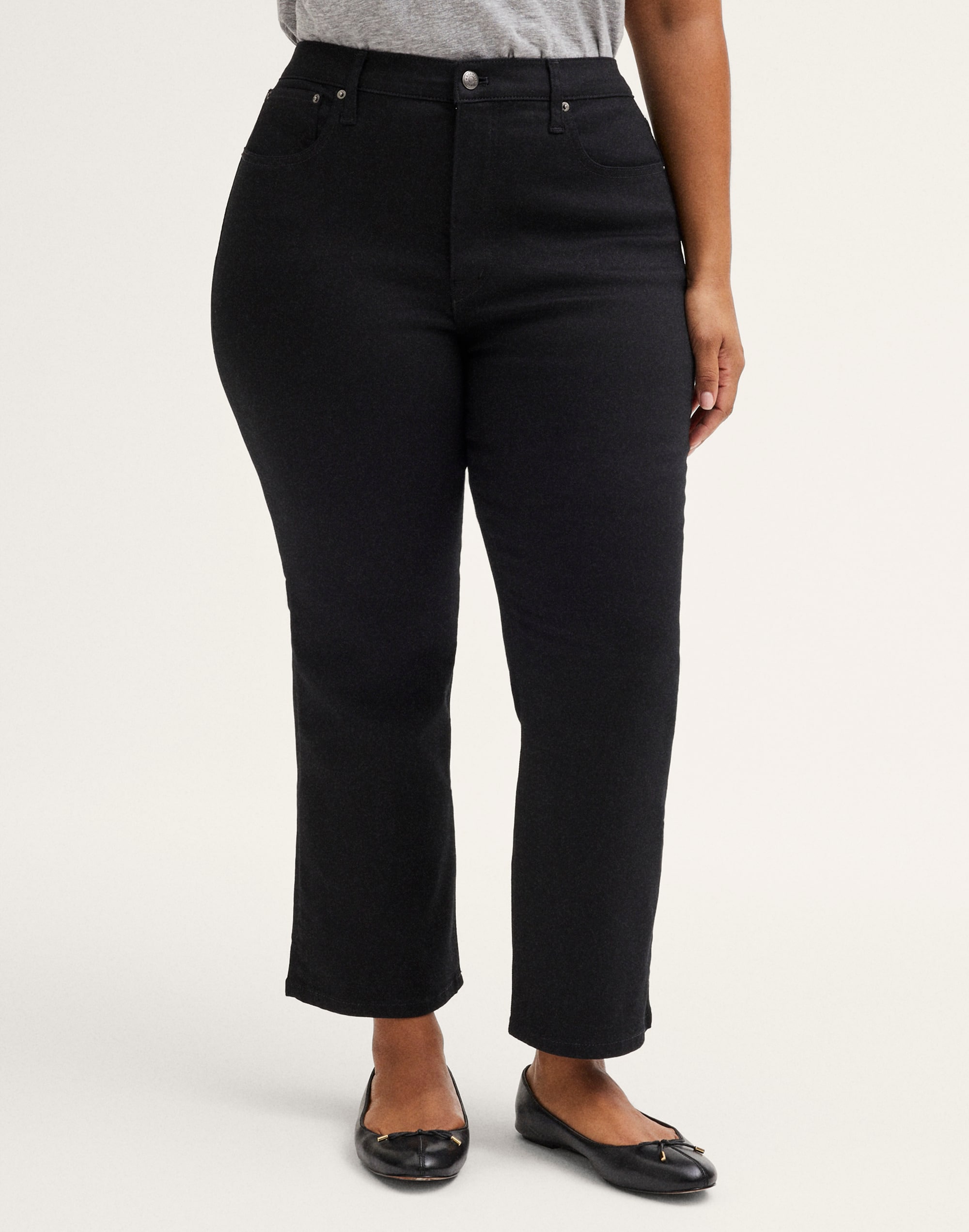 The Plus Flare Crop Jean in Super Stretch Denim