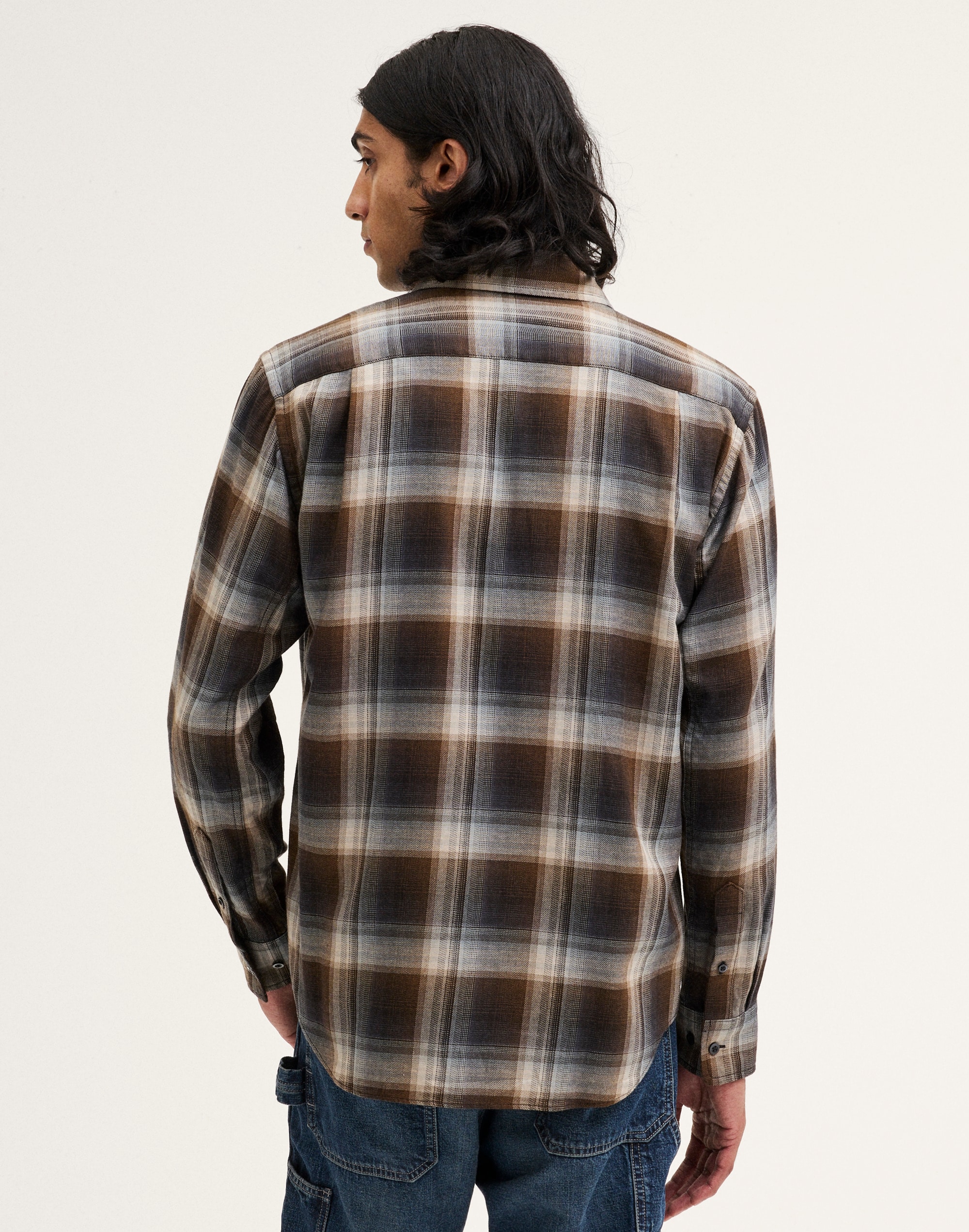 Lightweight Flannel Button-Up Shirt