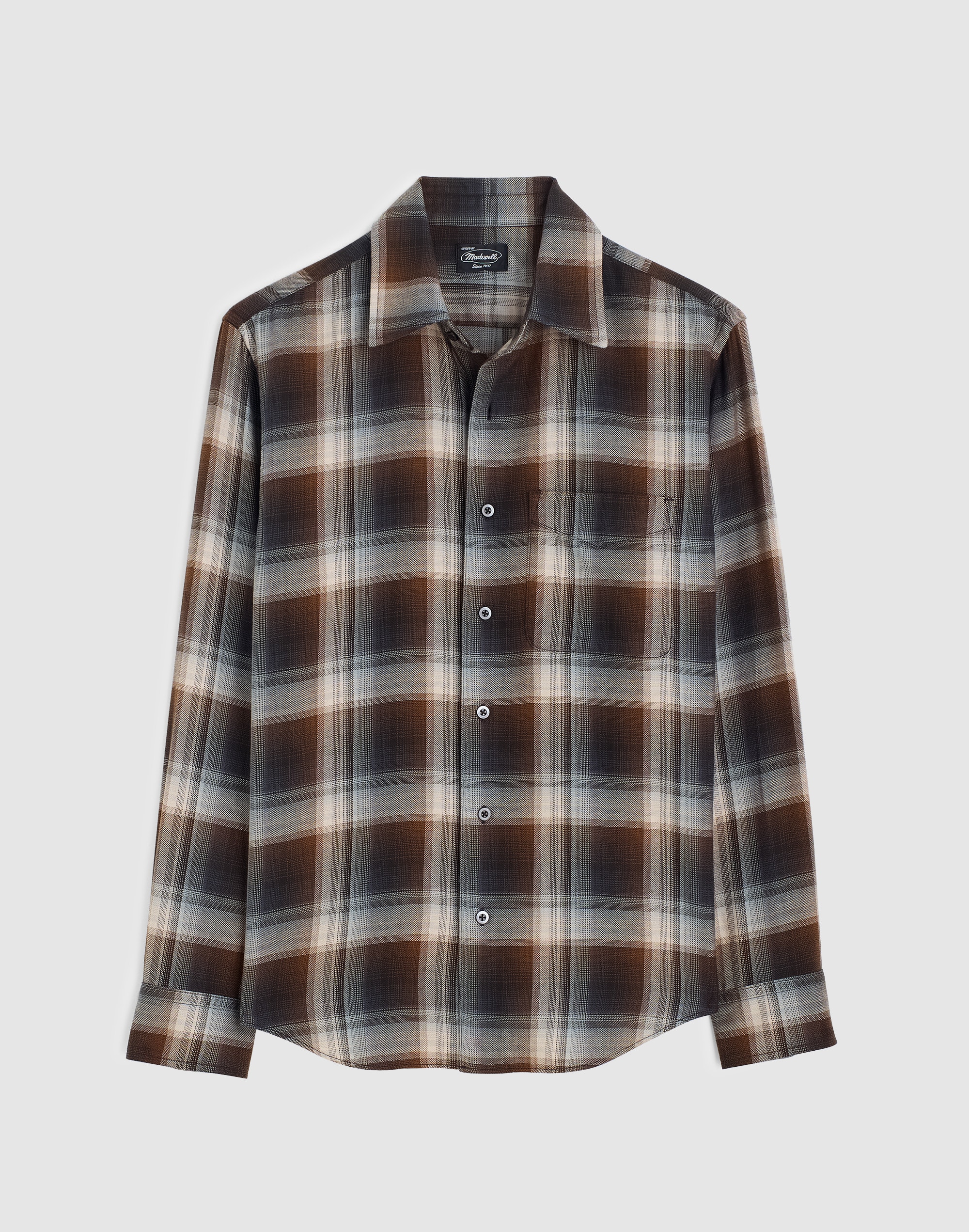 Lightweight Flannel Button-Up Shirt