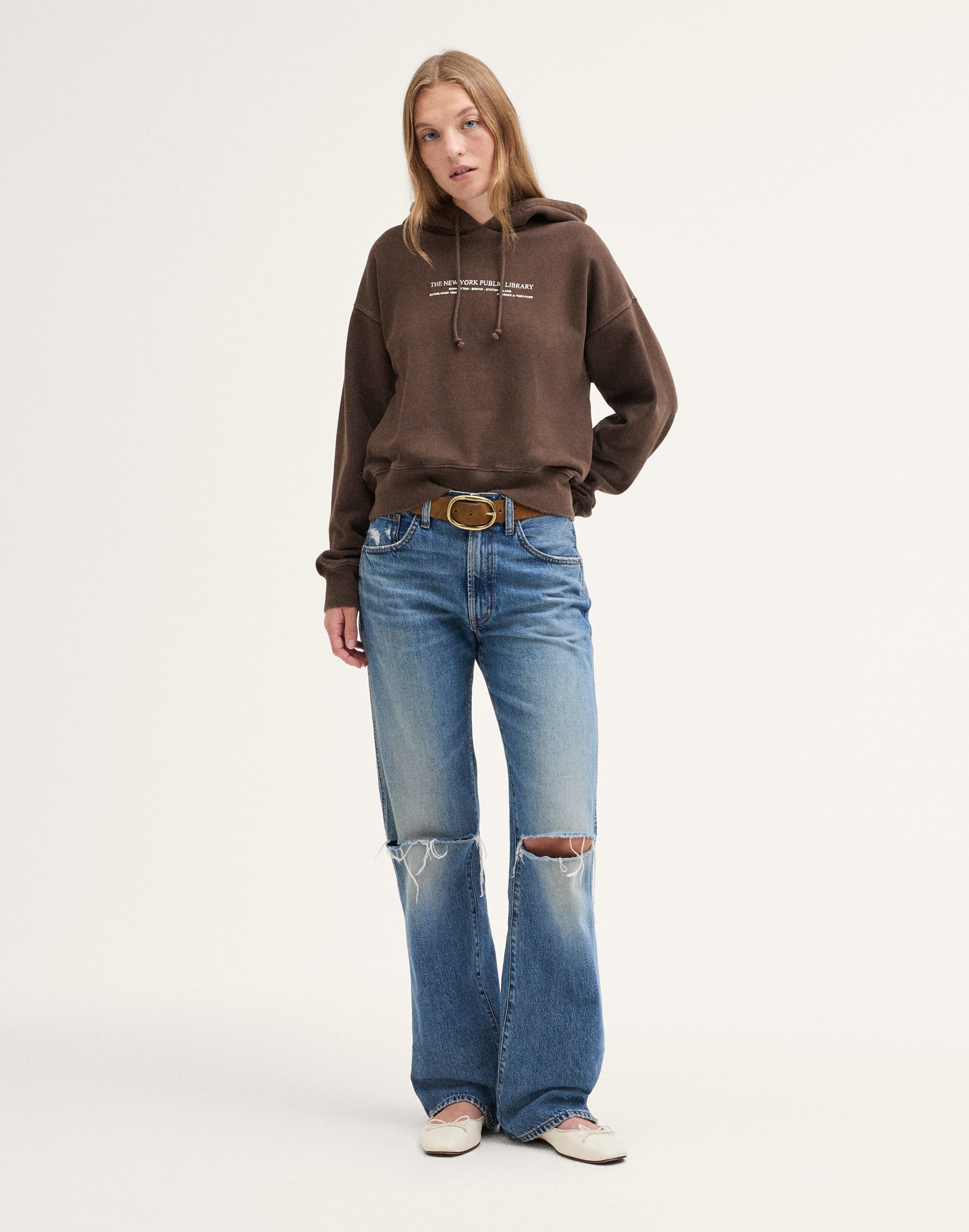 Madewell x NYPL McCarren Shrunken Hoodie